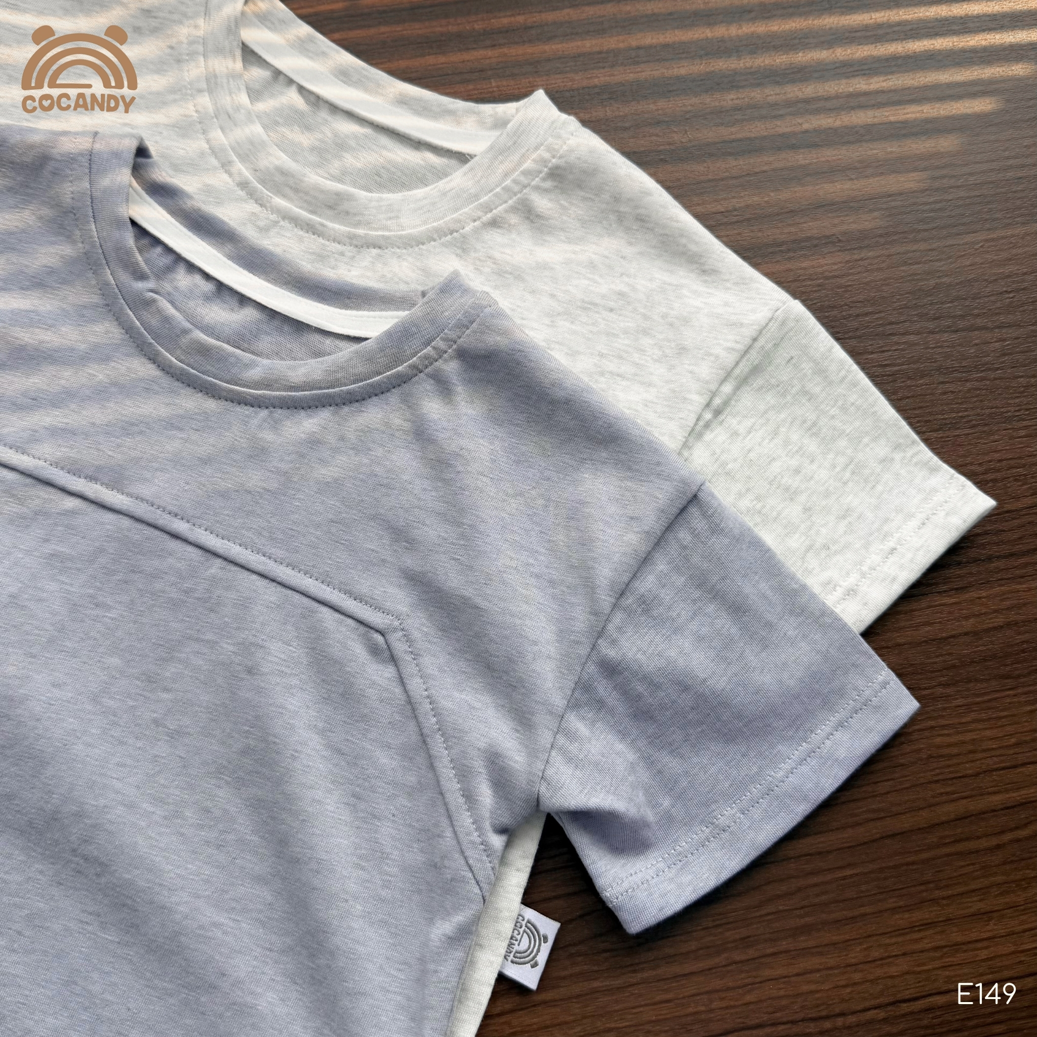 Áo cộc thun XANH GHI phối túi lệch CCD_thumbnail_6