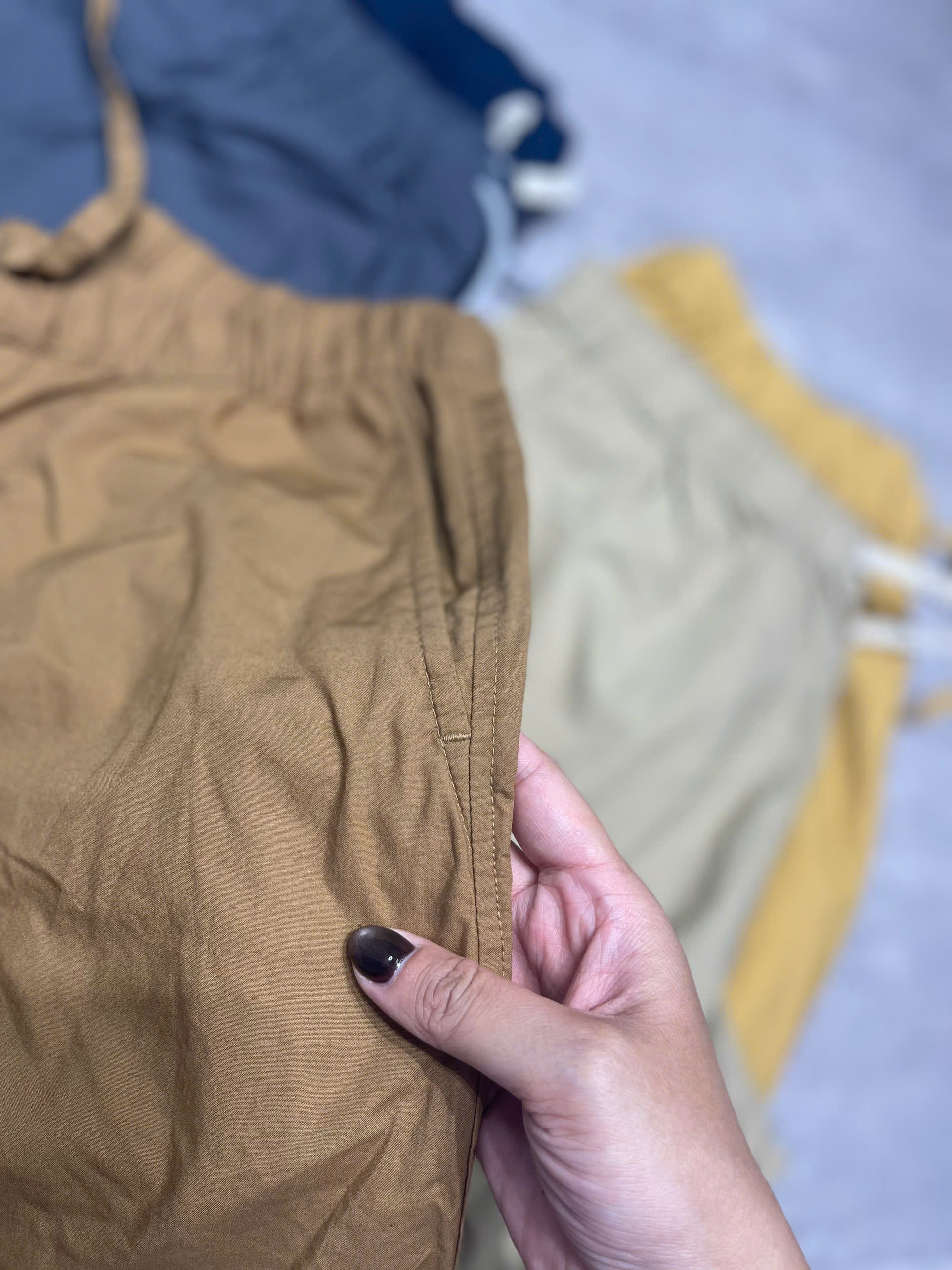 Quần đùi kaki giấy unisex Muji