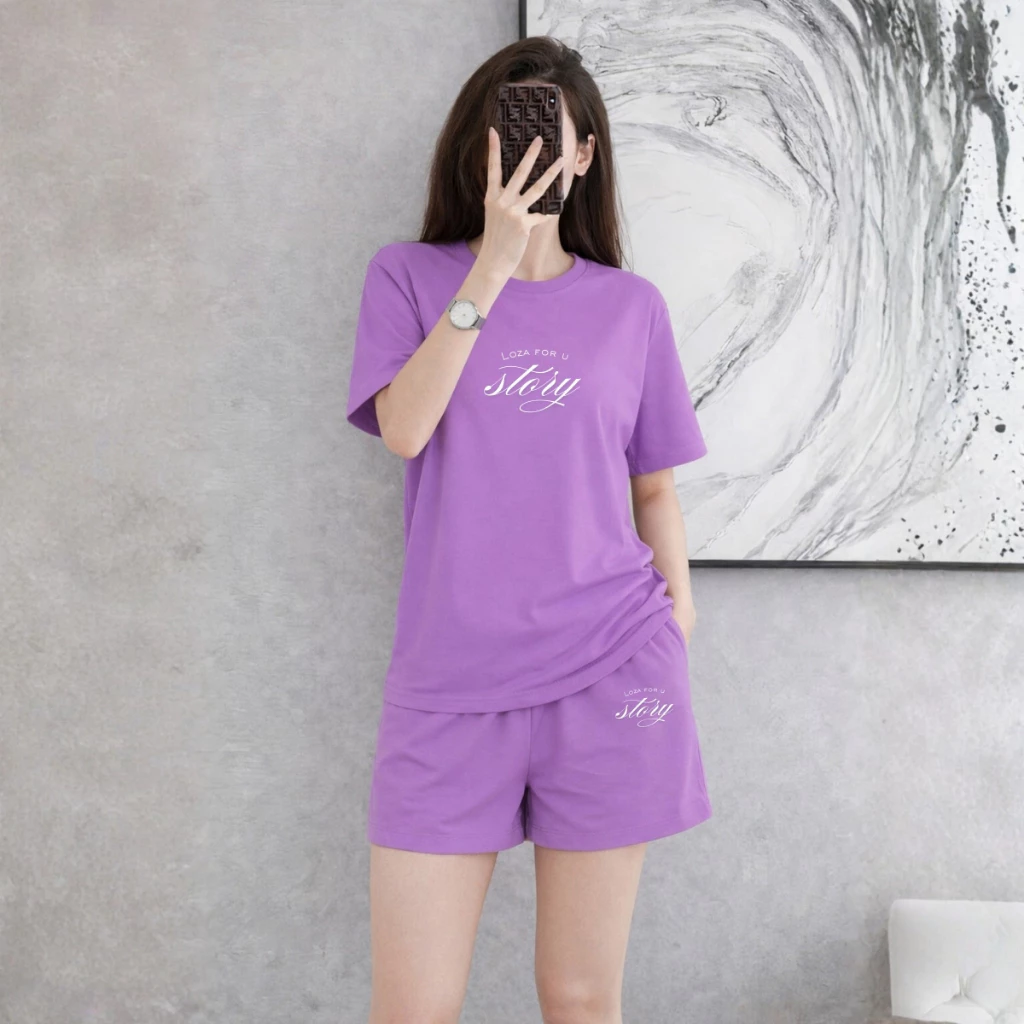 [Form rộng] Bộ đồ nữ cộc tay mùa hè - Set đồ thun nữ thời trang LOZA G0290_thumbnail_6
