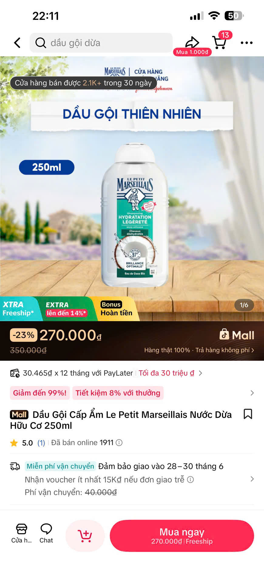 DẦU GỘI LE PETIT MARSEILLAIS_thumbnail_6