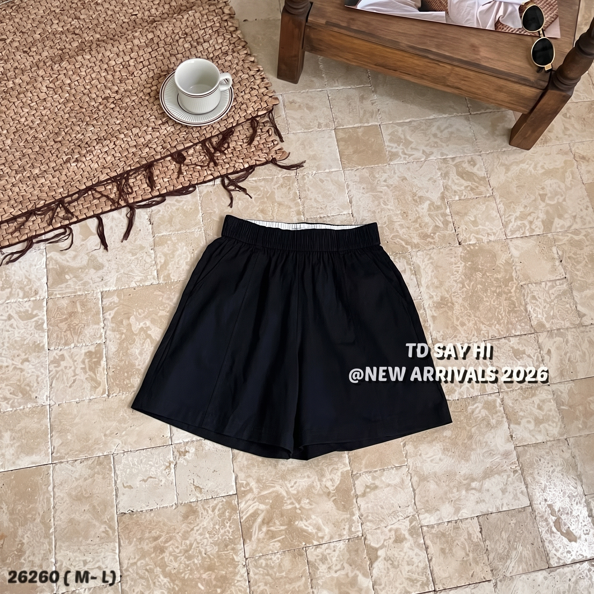 Short Kaki Nữ Trơn thô cạp chun PH.228 (B) (1451)_thumbnail_4