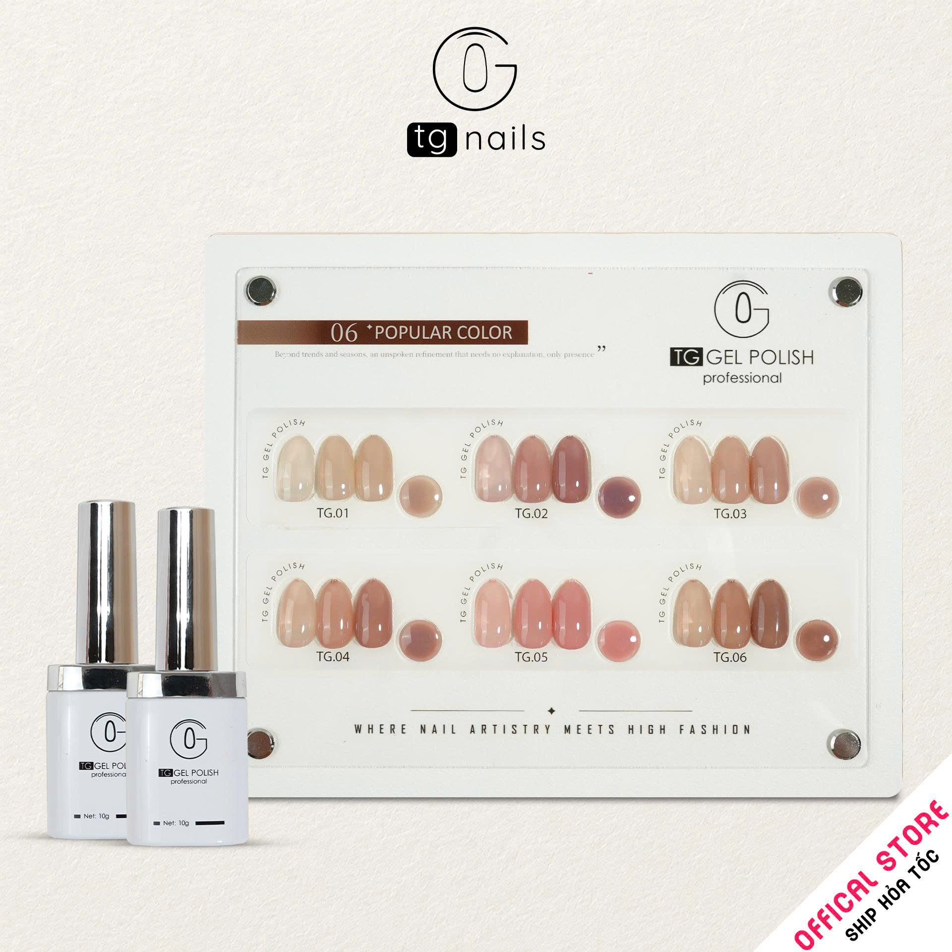ComBo 6 màu Thạch Nâu TG nails