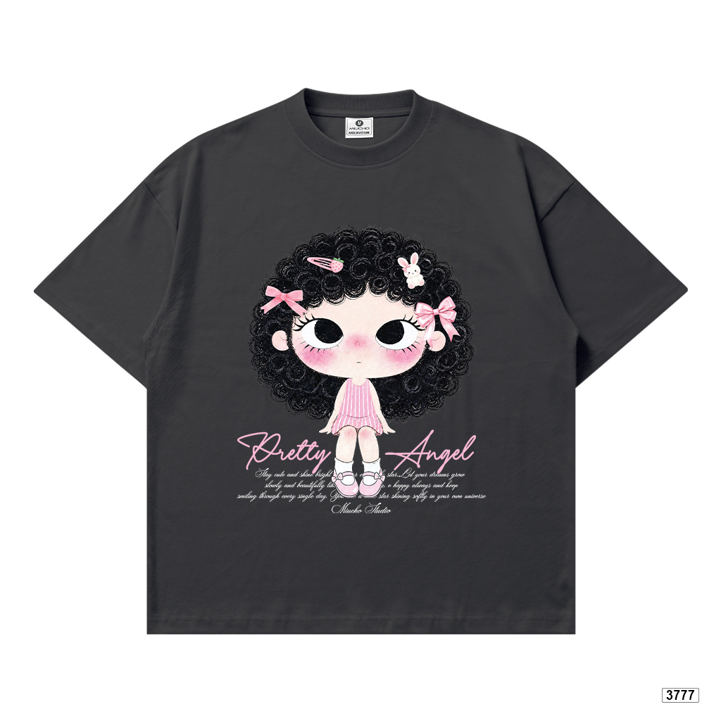 Áo thun nữ form boxy Pretty Angel hoạt hình cute cá tính Miucho 3777_thumbnail_13