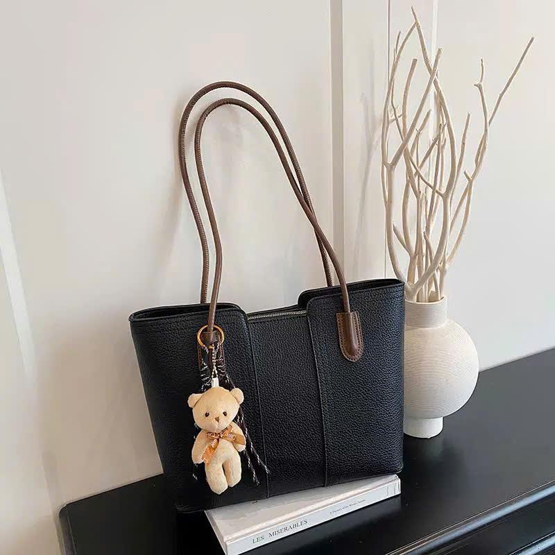 Túi Xách Nữ Cunbag Túi Tote Da Nữ Công Sở Đi Học Đựng Vừa A4 Cao Cấp Tặng Kèm Charm Gấu Teddy Dễ Thương CUN Style Hàn Quốc CUN810_thumbnail_4