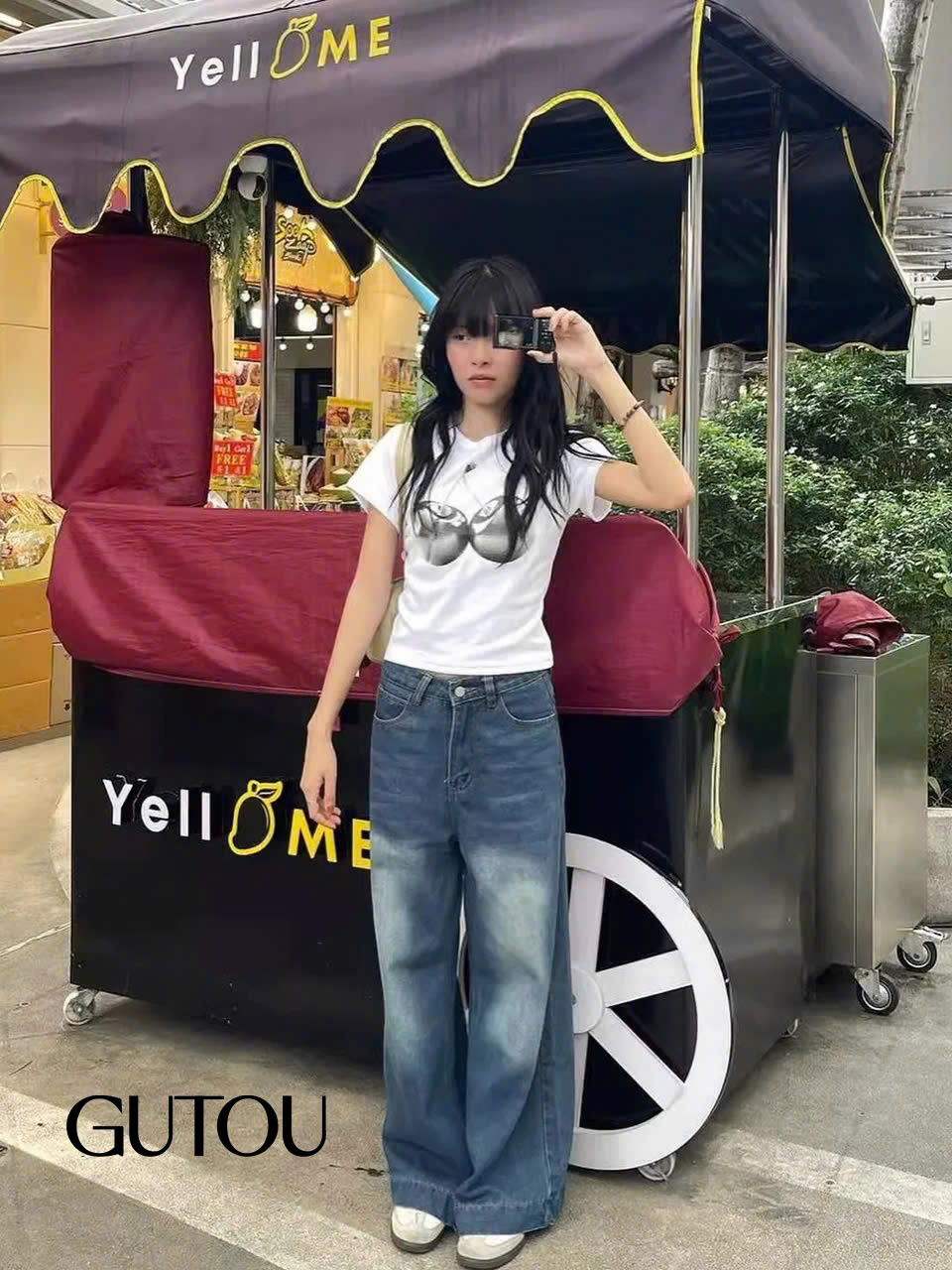 [ GUTOU ] Áo Thun In Hình Cherry Bling Tee_thumbnail_3