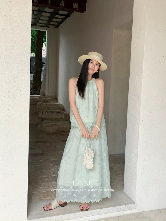 Lucas - Set áo yếm thêu ren + chân váy xòe dáng dài MD.STUDIO_thumbnail_3