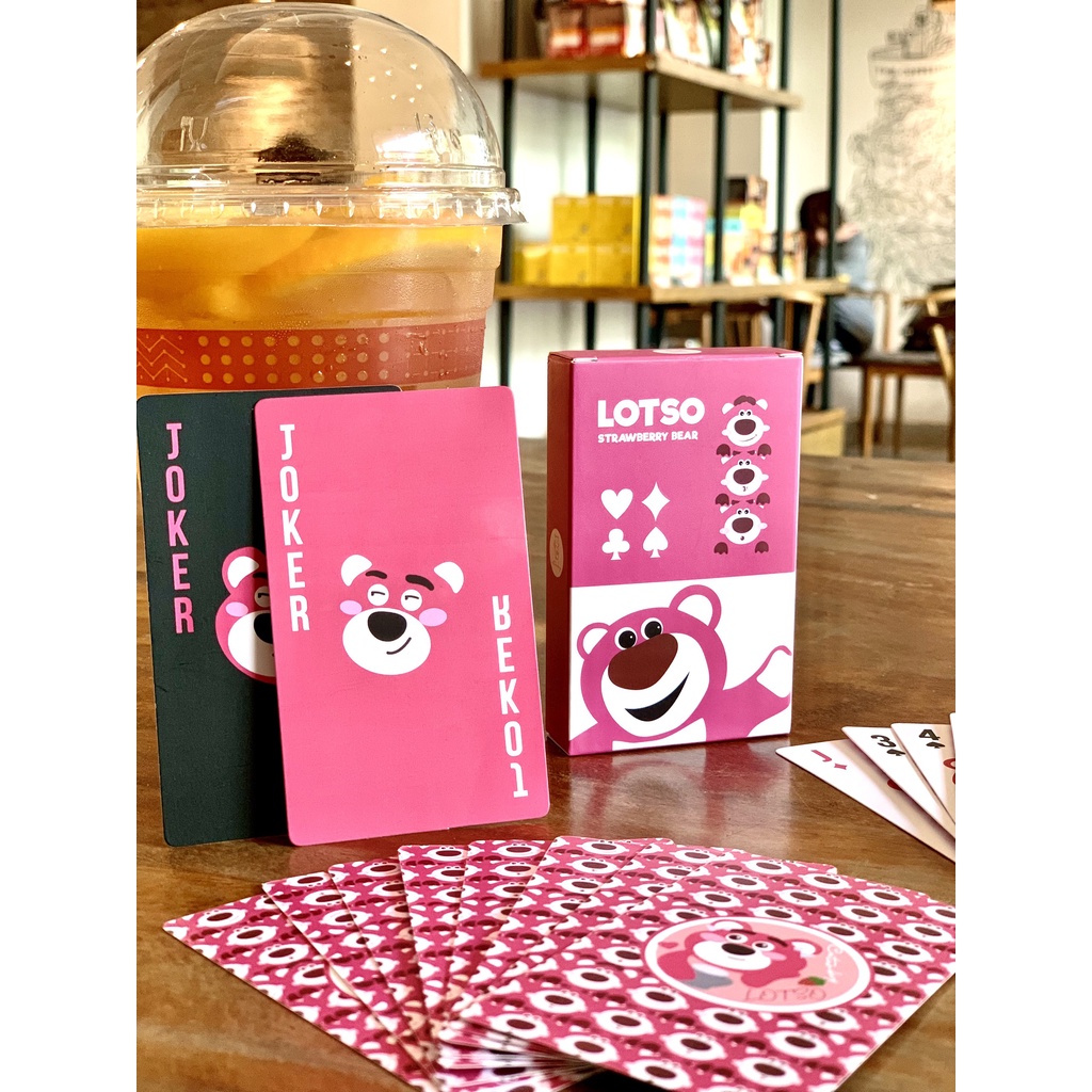 Bộ Bài Tây GẤU DÂU siêu đáng iu - hàng hot trend độc quyền LOTSO BEAR - STRAWBERRY BEAR POKER_thumbnail_5