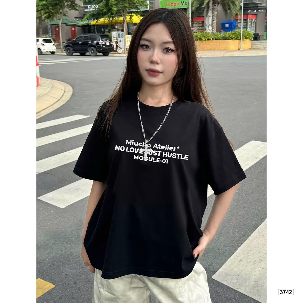 Áo thun boxy nam nữ unisex dày dặn đứng form phong cách tối giản basic Miucho 3742_thumbnail_3