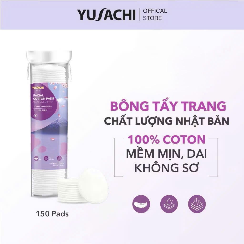 Set 3 Bông Tẩy Trang Yusachi Suzuran Nhật Bản_thumbnail_14