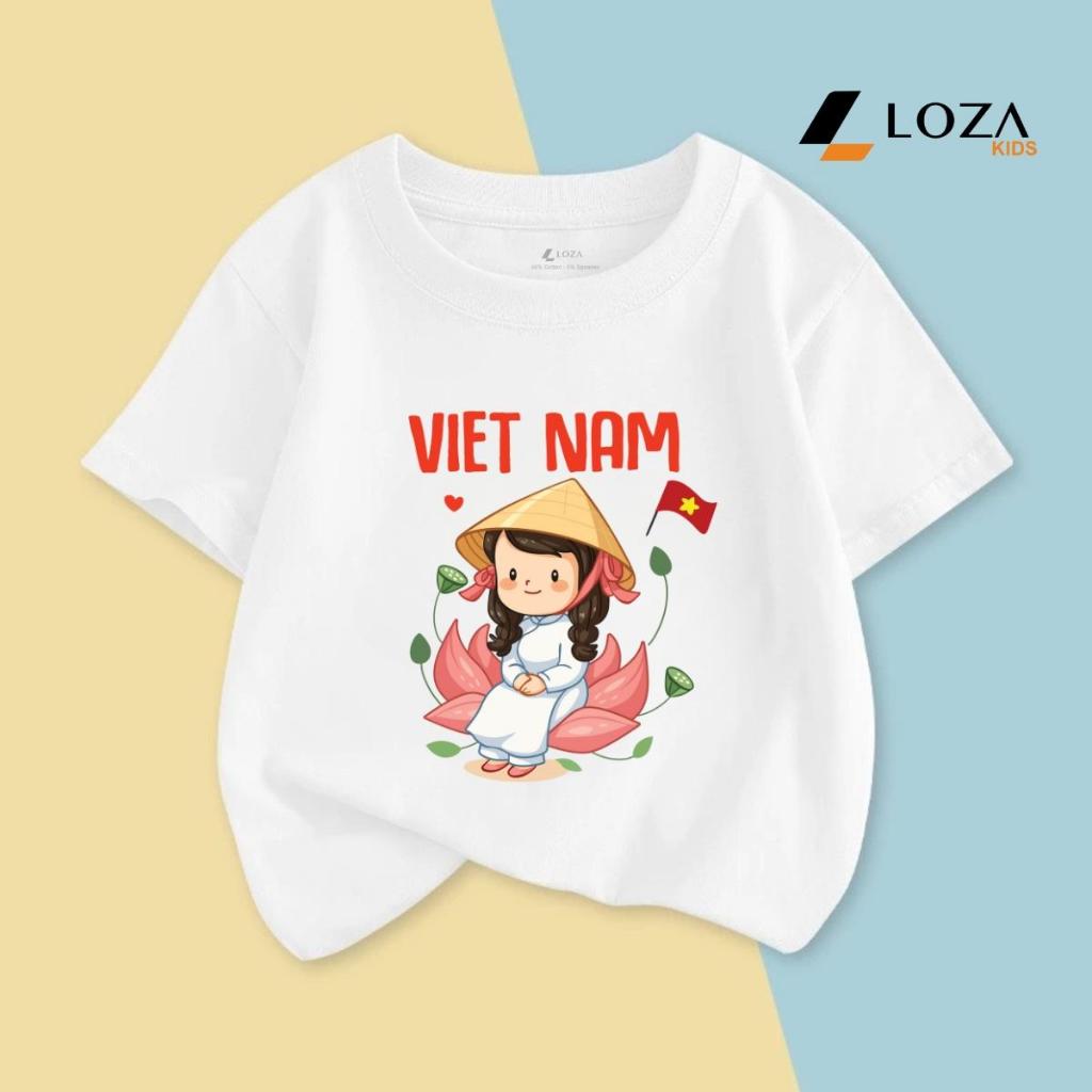 [XẢ KHO SIZE 120] Áo phông cho bé trai bé gái nhiều mẫu chất liệu thun cotton mềm mát size từ 18-22kg - Loza Kids XA0005_thumbnail_25