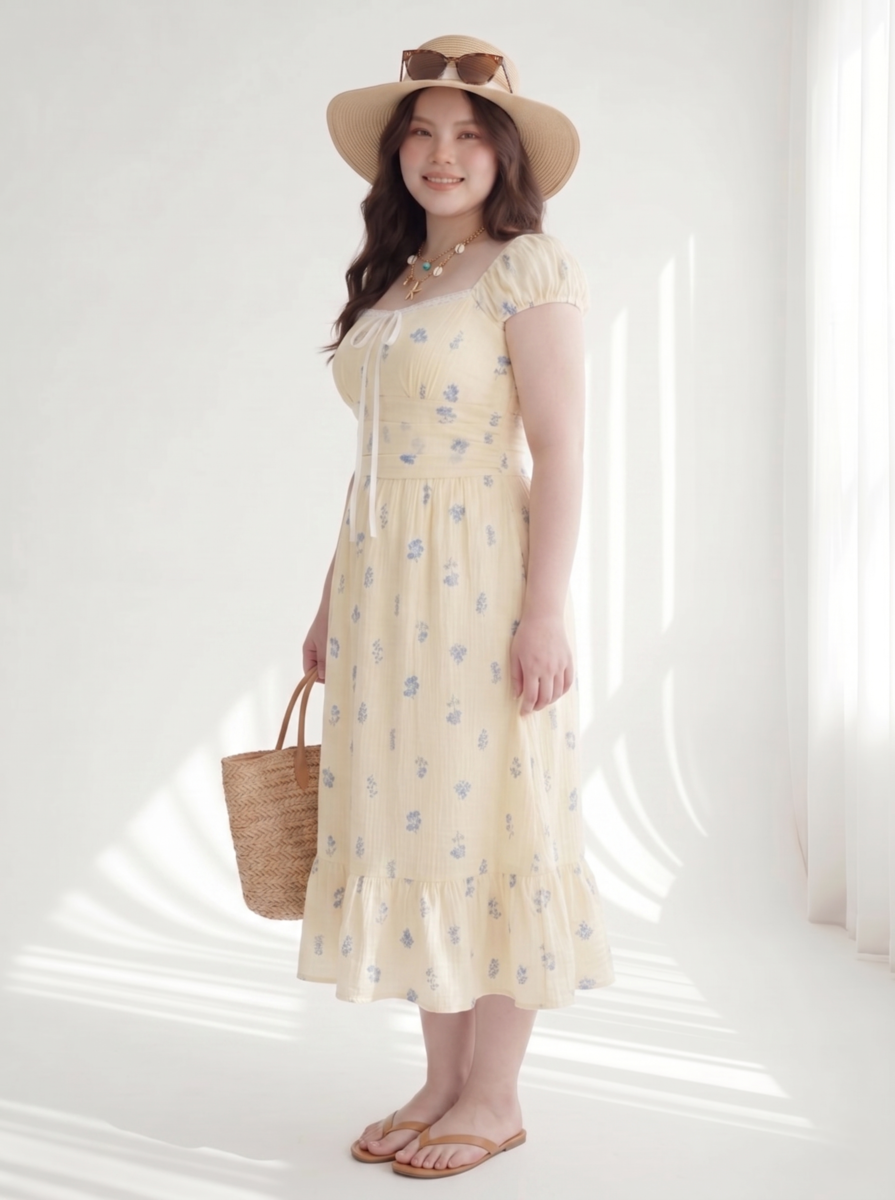 BIGSIZE NỮ - Đầm hoa dáng dài dành cho nàng béo từ 55-90kg V- DA222_thumbnail_1