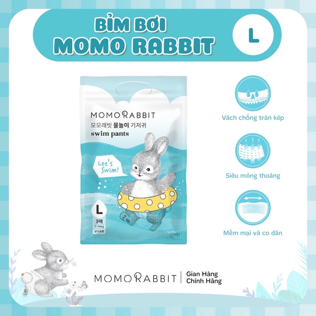 Bỉm quần bơi Momo Rabbit  Hàn Quốc (3c/bịch)