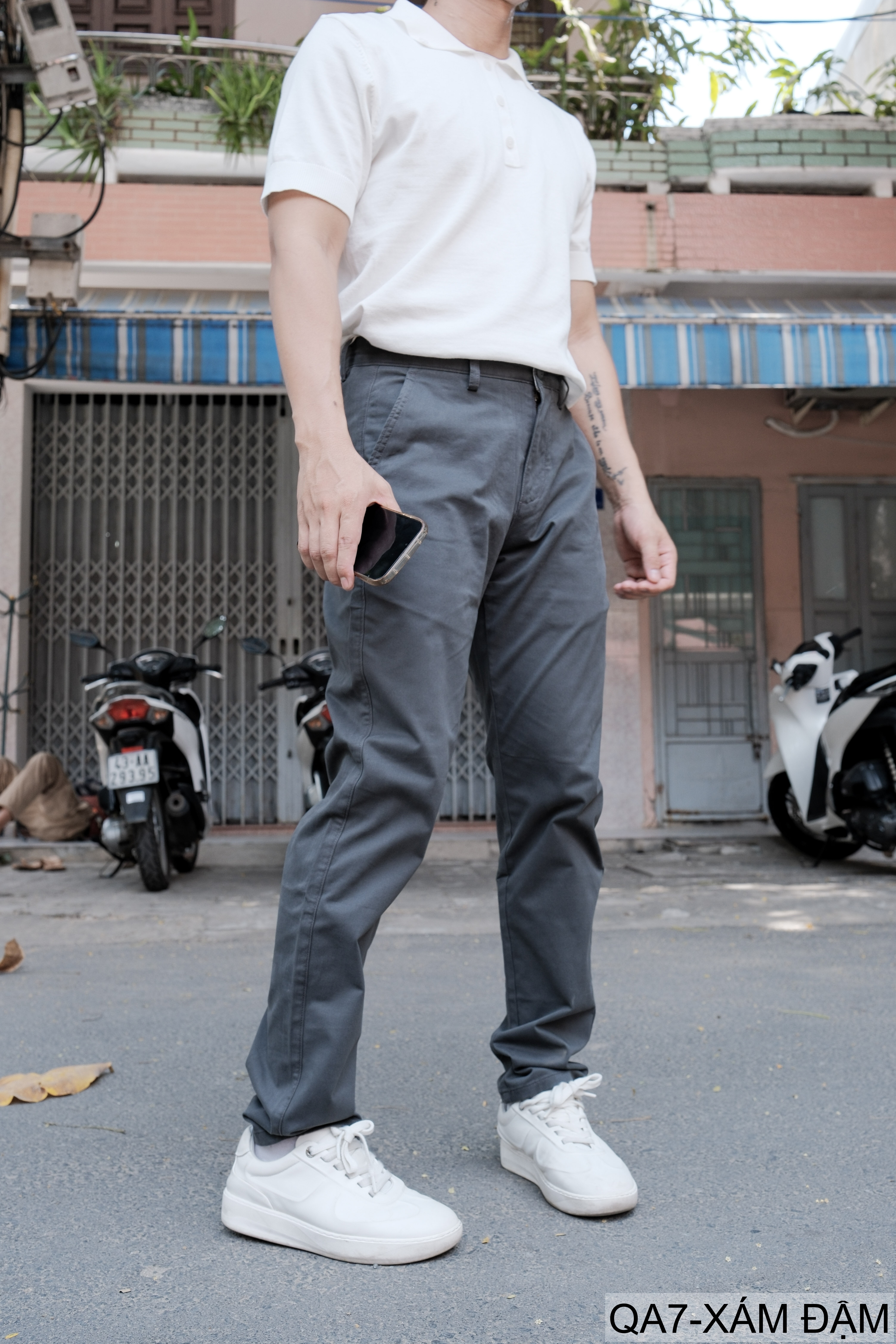 QA7 - Quần Ống Rộng Nam Phong Cách Nhật Bản Cổ Điển, Chất Cotton Mềm Mại, Dễ Phối Đồ 4 Mùa_thumbnail_16