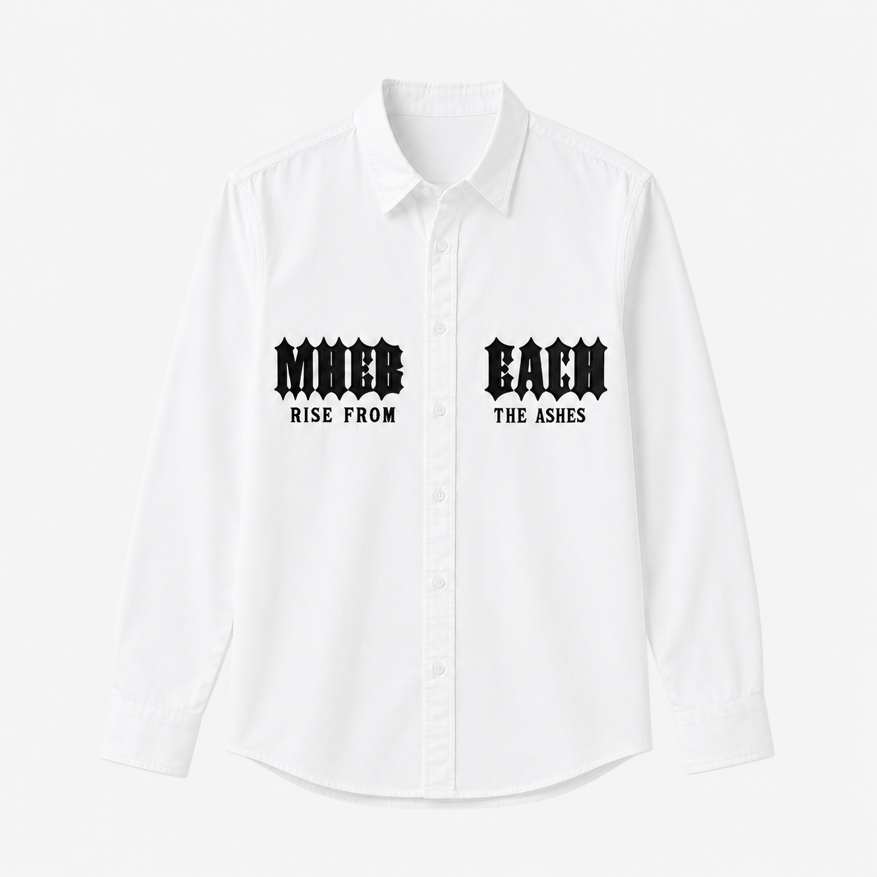 SA11 - Áo sơ mi nam dài tay họa tiết chữ phong cách Nhật Bản, chất cotton mềm mại, dáng rộng thoải mái