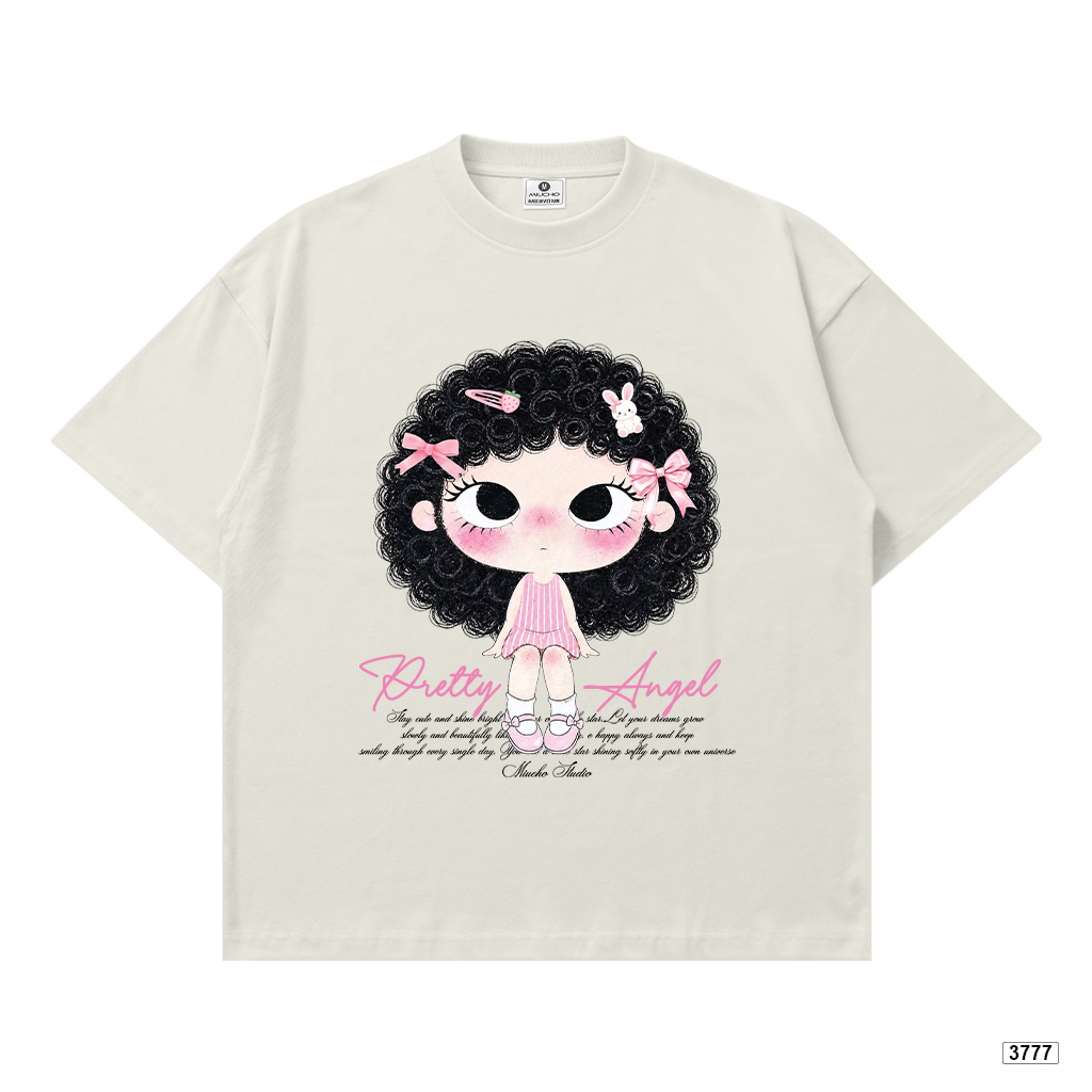 Áo thun nữ form boxy Pretty Angel hoạt hình cute cá tính Miucho 3777_thumbnail_11