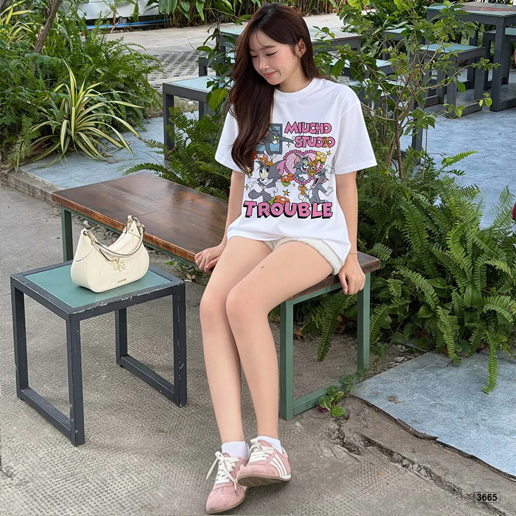 Áo thun nữ form boxy hoạt hình Mèo chuột Miucho 3665_thumbnail_6