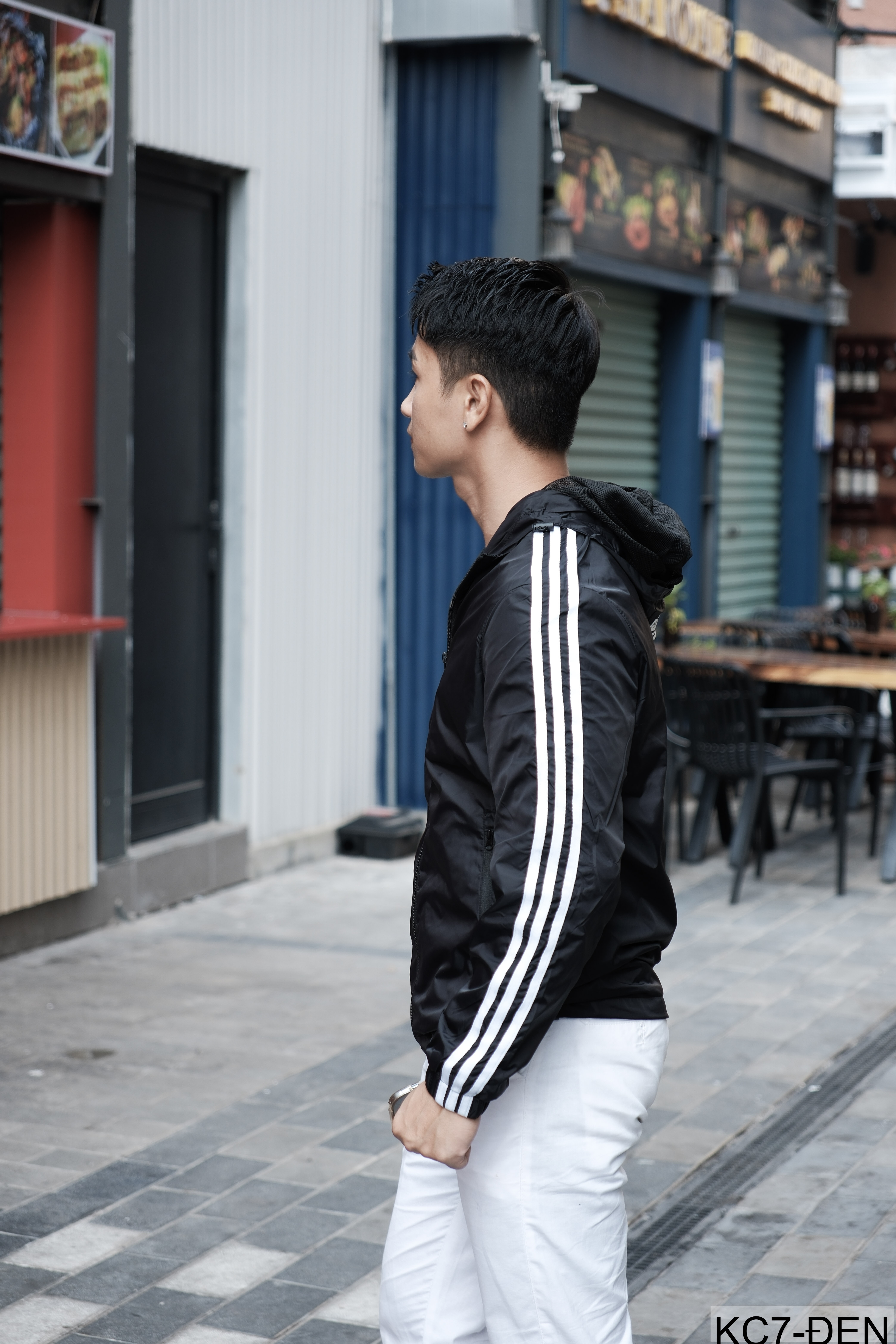 KC7 - Áo khoác nam thể thao oversize tay dài có mũ, chất liệu polyester thoáng mát, 3 màu xanh dương, đen, xanh đậm_thumbnail_3