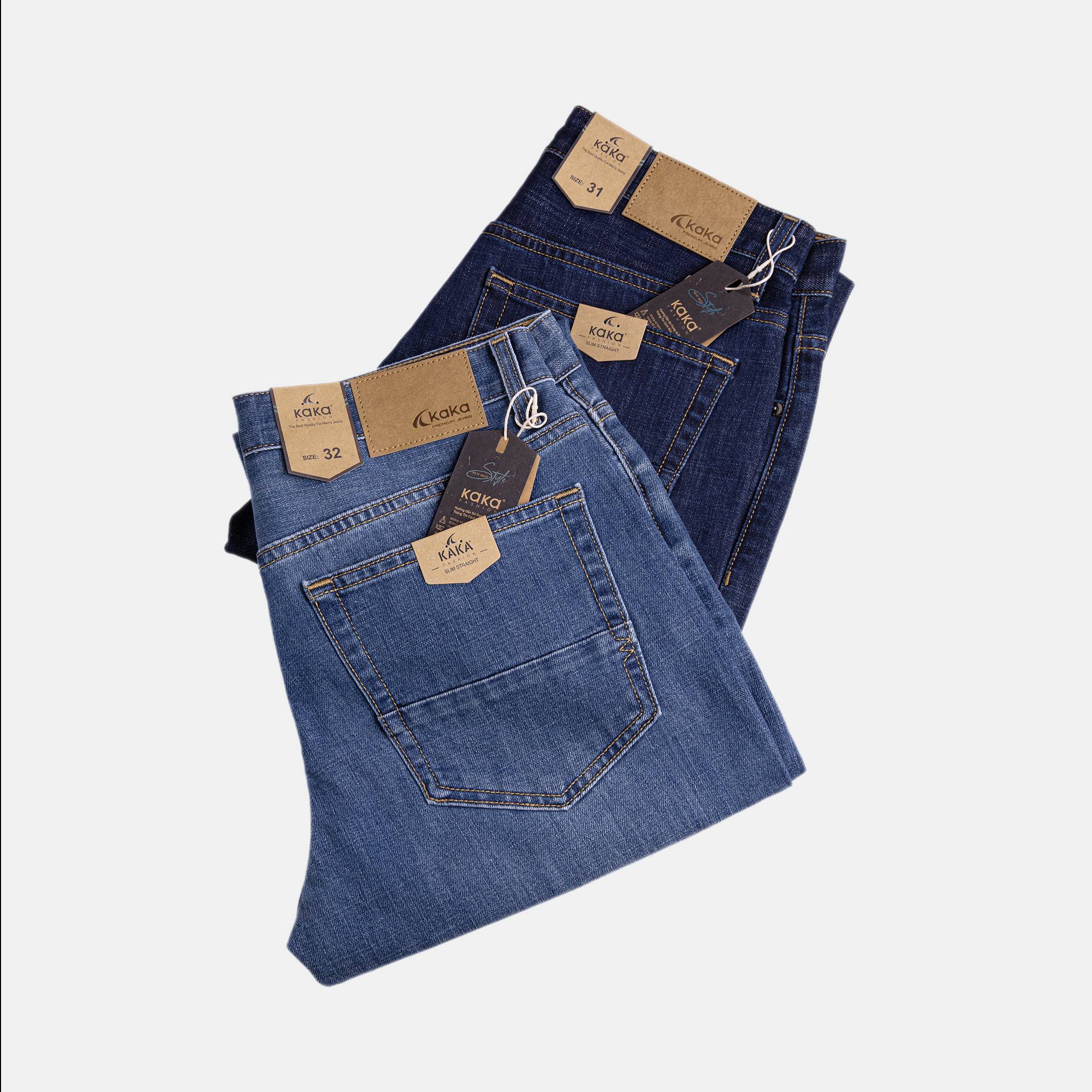 Quần Jeans Nam Cao Cấp J14 - Form Slim Straight - KaKa Fashion_thumbnail_3