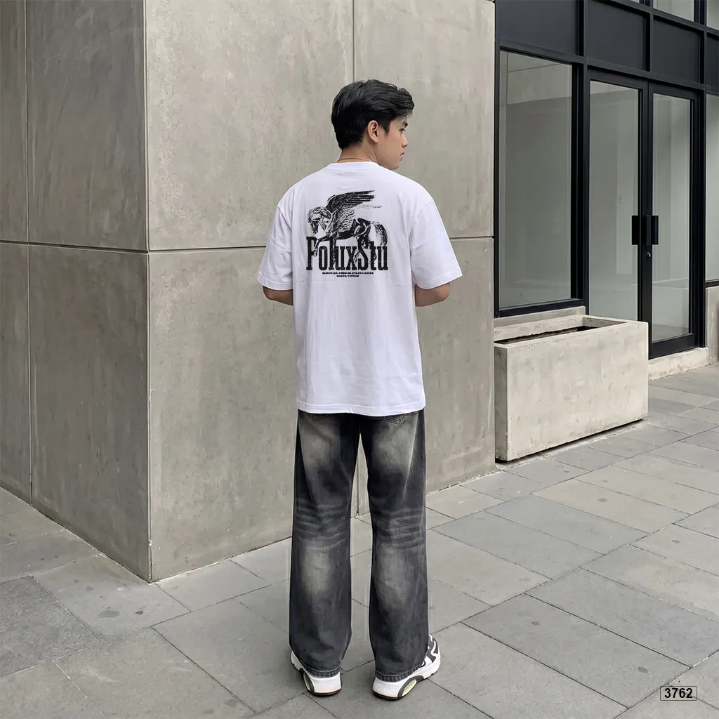 Áo thun nam form rộng street style cá tính dễ phối Polux 3762_thumbnail_6