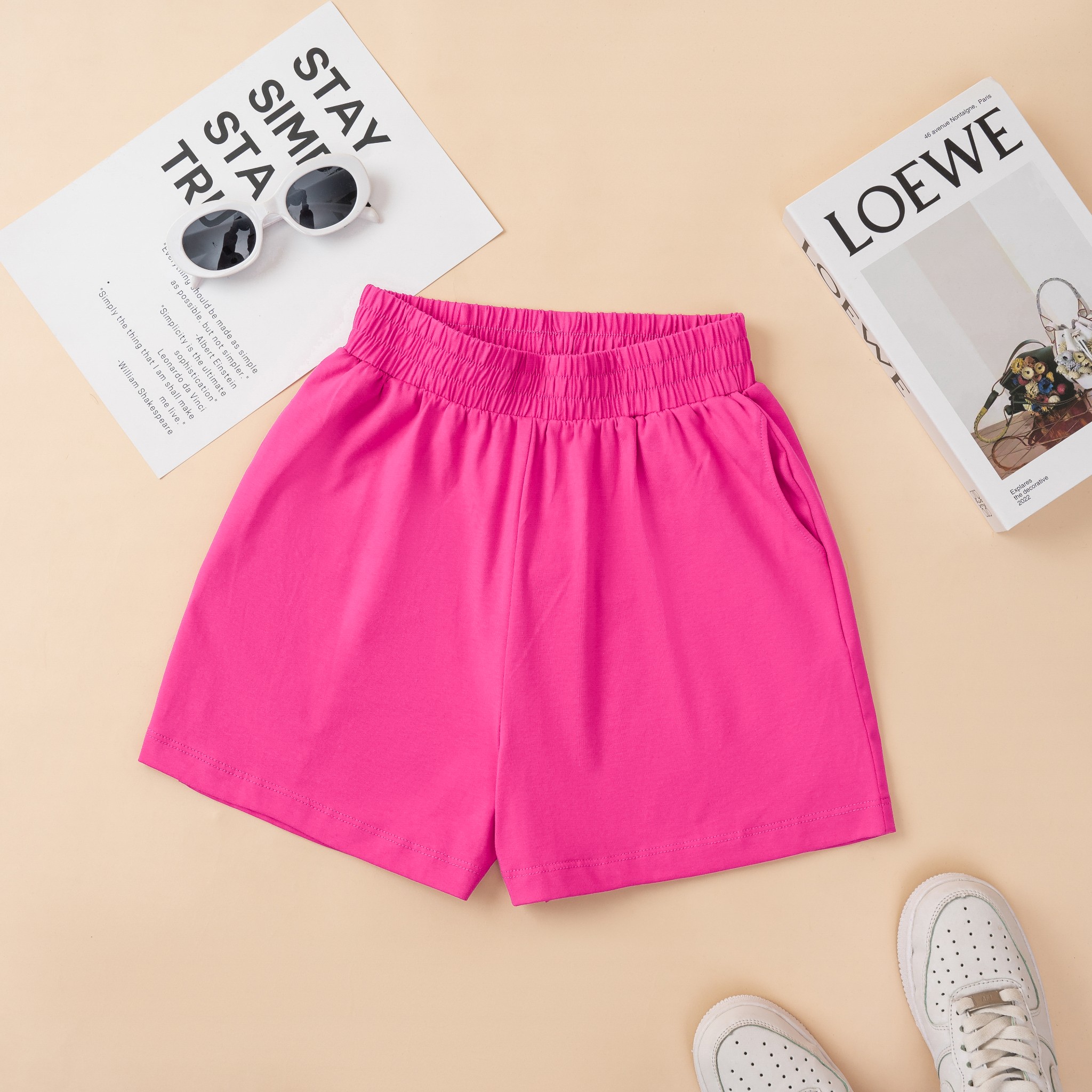 Quần đùi nữ mặc nhà - Quần đùi thun cotton cạp chun - LOZA QT7002_thumbnail_3