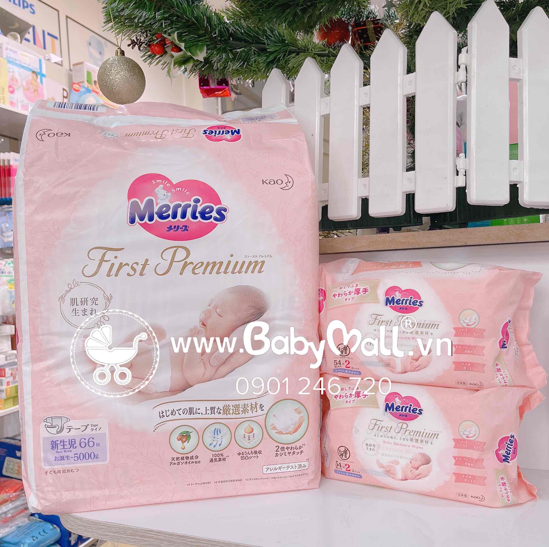 Bỉm Merries Premium Hồng nội địa Nhật