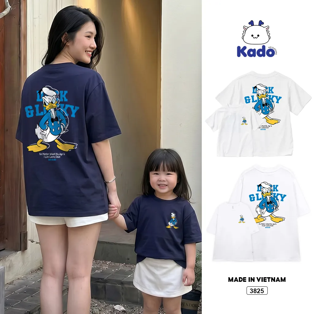 Áo thun gia đình mẹ và bé Donaldd Duck dễ thương Kado 3825