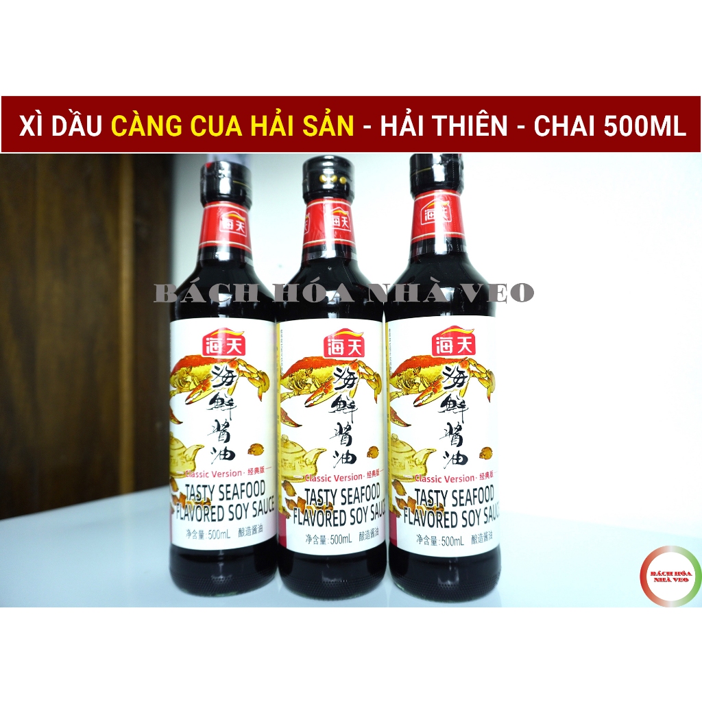 [SALE SỐC] Xì Dầu Càng Cua Hải Sản Hiệu Hải Thiên, Chai 500ml - Hàng Ngon