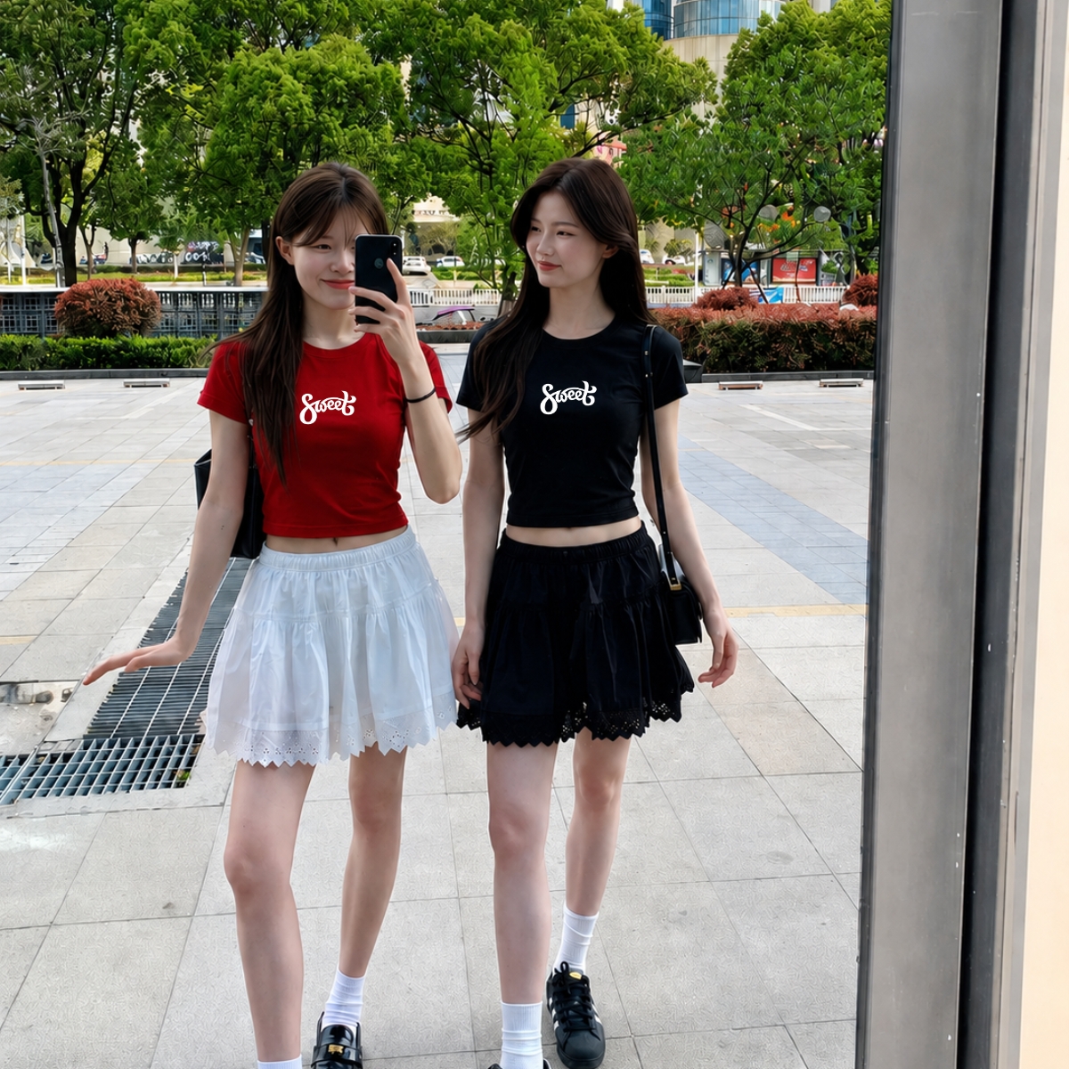 [Form Ôm] Áo croptop hình chữ SWEET - Loza CR8611 CR8611