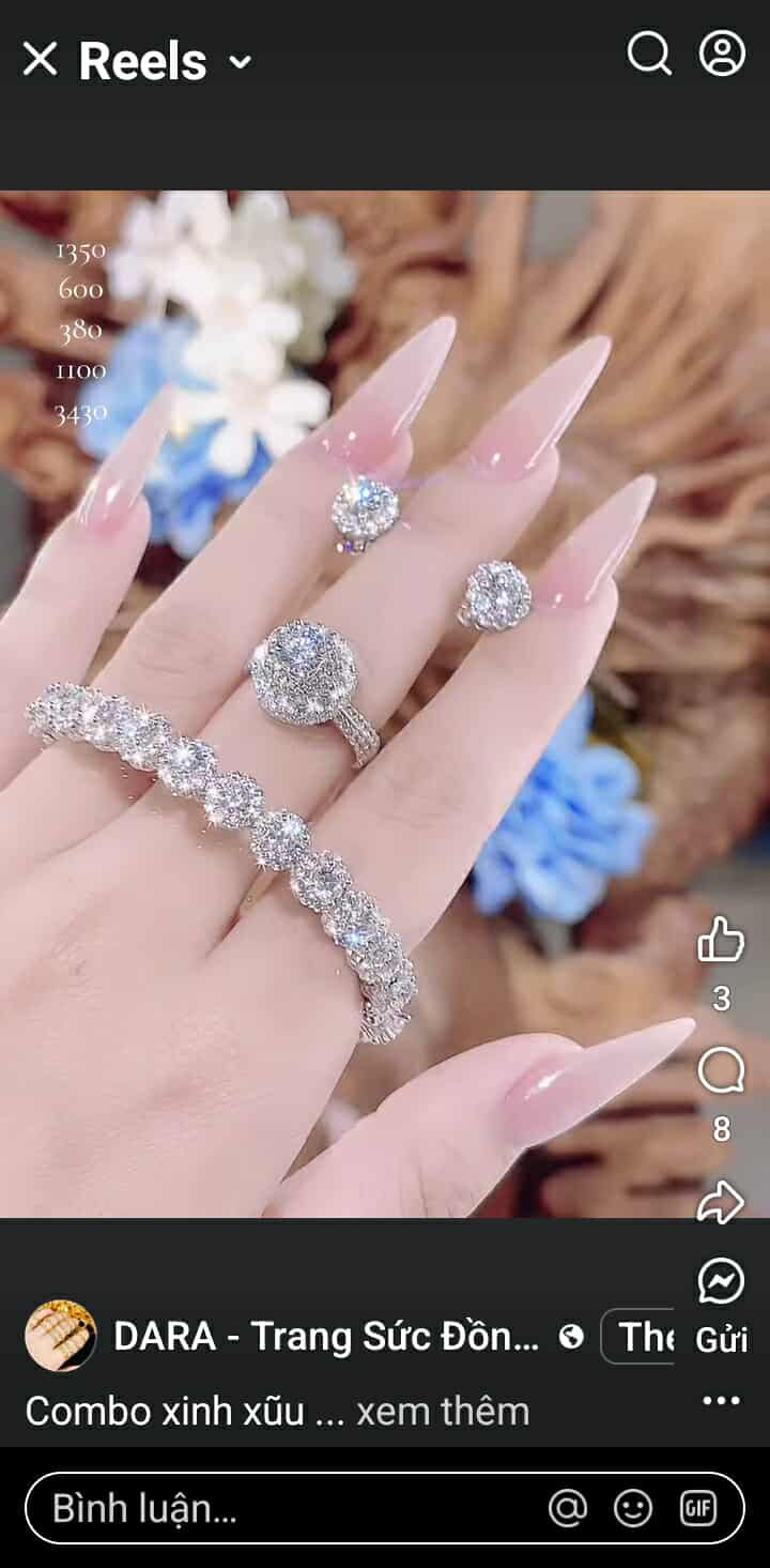 ComBo 3 Món Vòng Đá Kim Cương