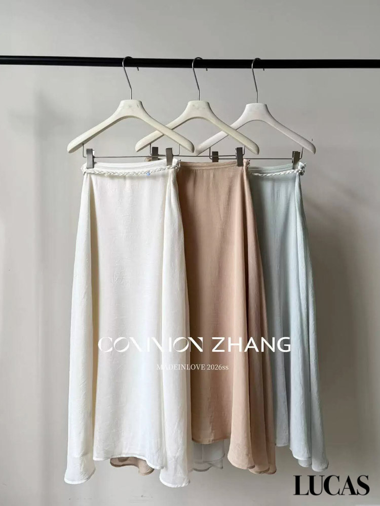 Chân váy dáng xòe cạp chun + belt da tết mặt gỗ_thumbnail_11