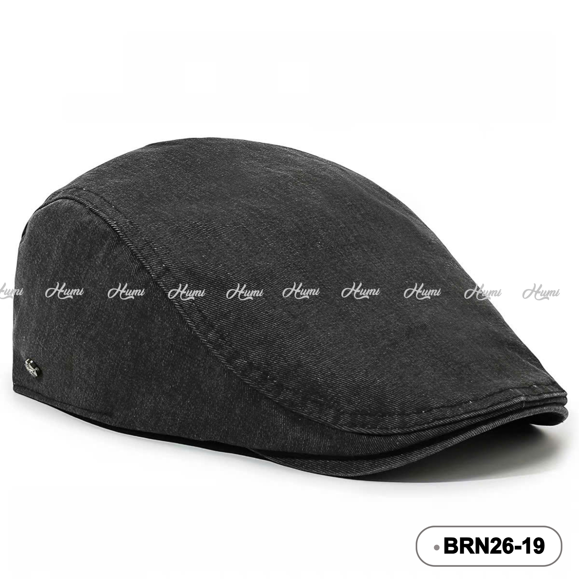 MŨ BERET NAM COTTON (BRN26-19 Đen)