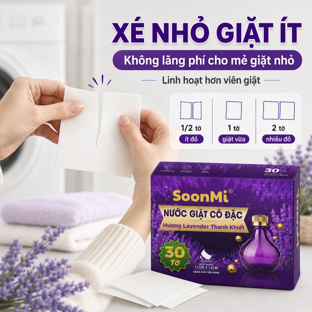 Nước Giặt Cô Đặc SoonMi Hương Lavender lưu hương lâu nhỏ gọn bỏ vali du lịch, khử mùi xe hơi, thơm tủ áo_thumbnail_2