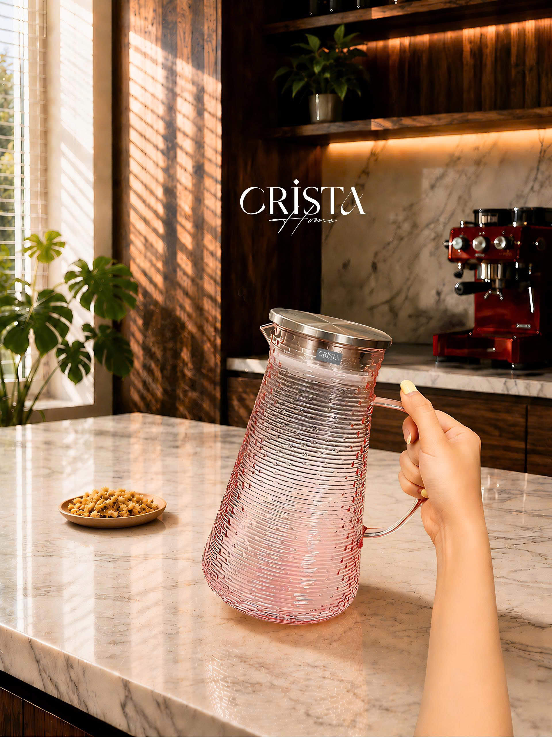 Bình thủy tinh họa tiết vân ngang 2L CRISTA HOME_thumbnail_4