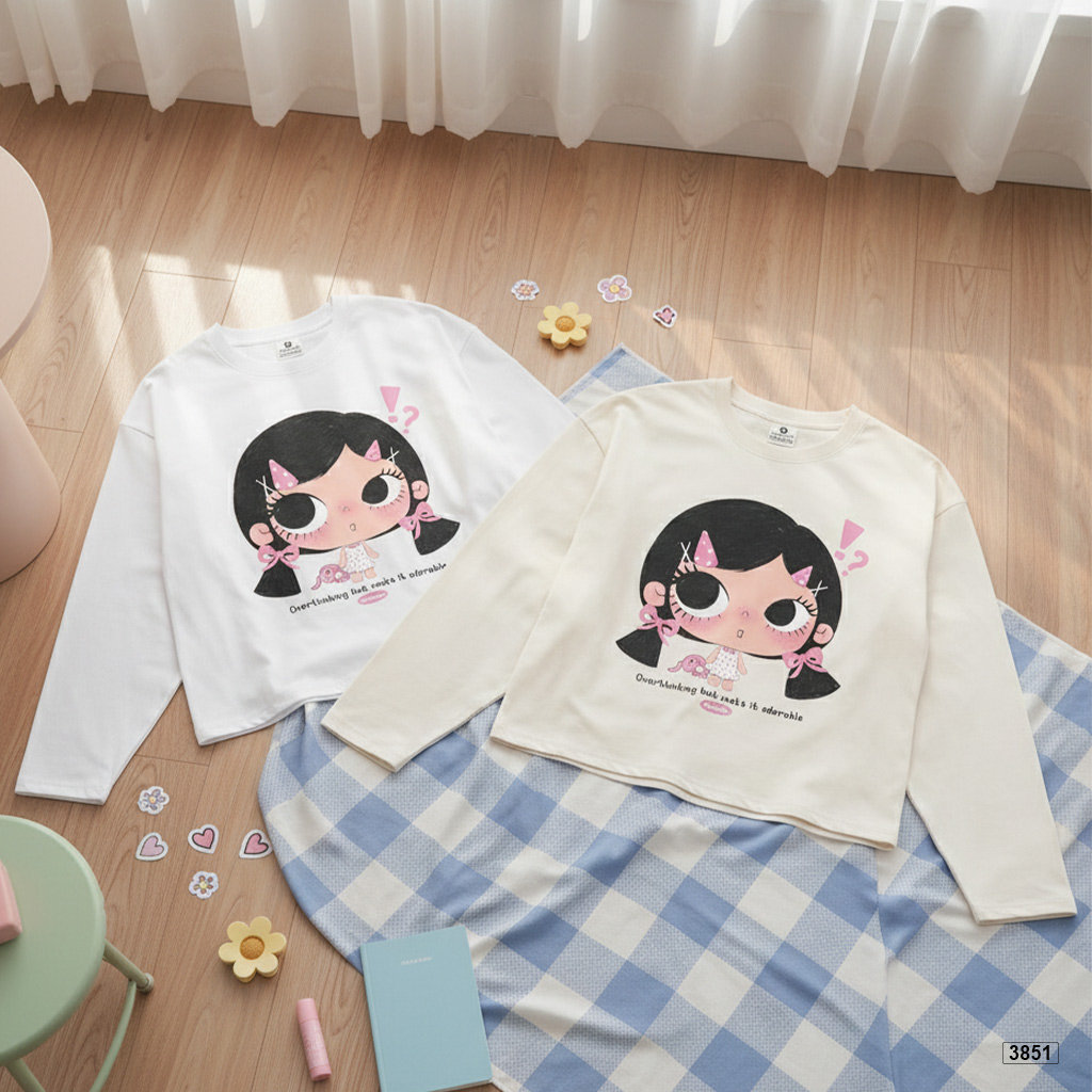 Áo thun nữ form boxy tay dài nữ áo cute phong cách soft girl Hàn Quốc Miucho 3851_thumbnail_7