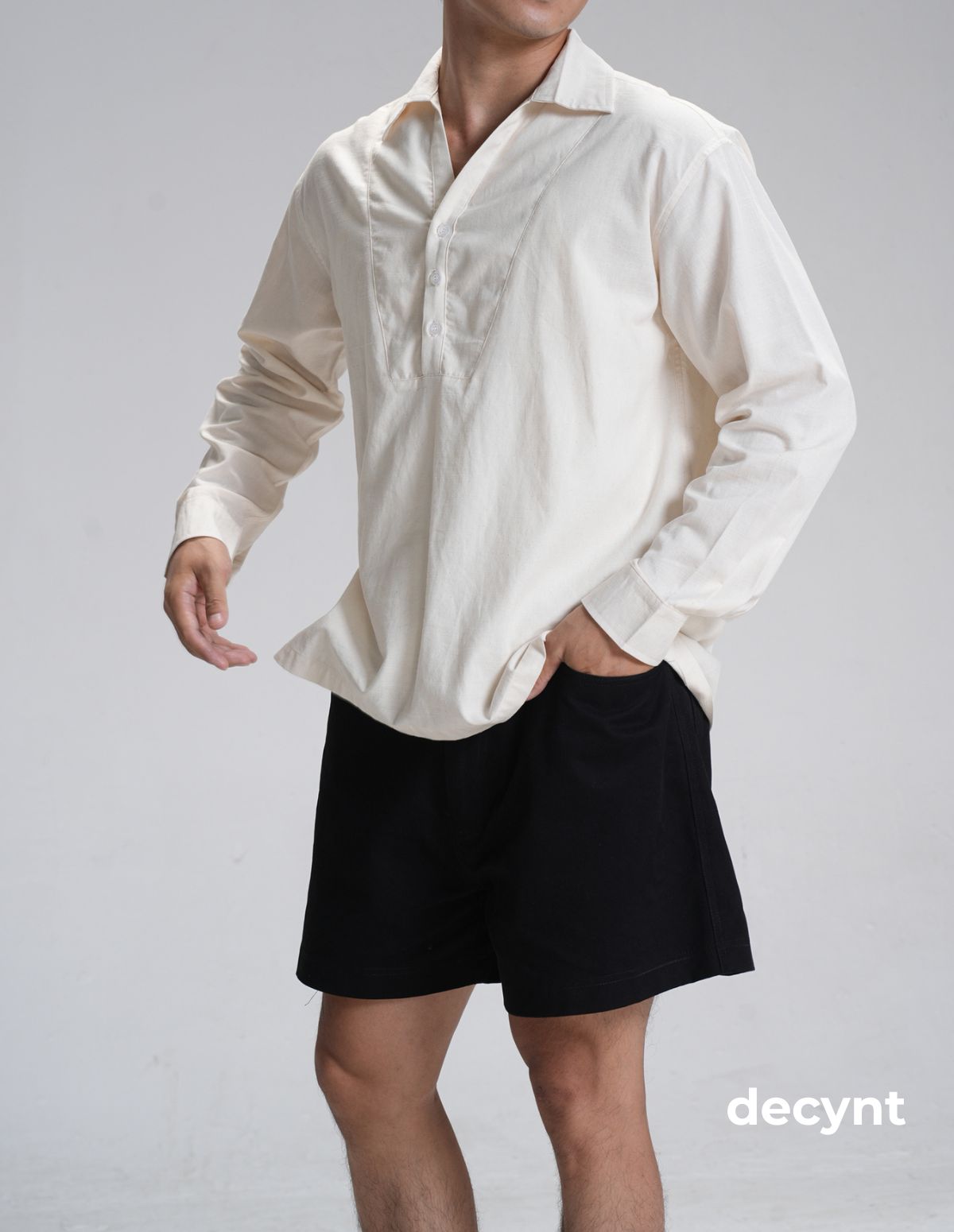 Relax Chino Shorts decynt - Quần short chất liệu kaki 100% cotton 300gsm dáng thoải mái form trên gối_thumbnail_5