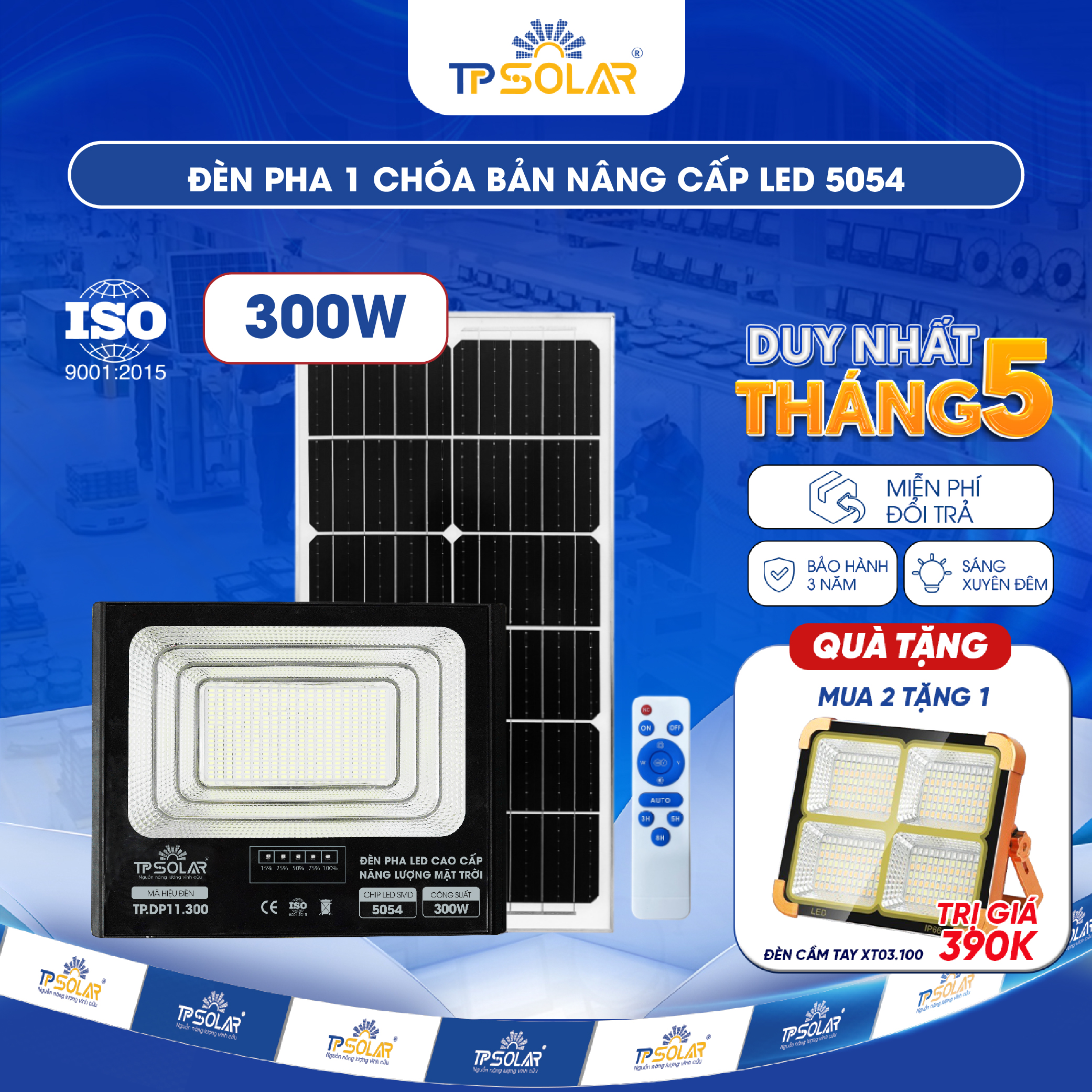 Đèn pha 1 chóa bản nâng cấp led 5054 năng lượng mặt trời TP.DP11_thumbnail_8