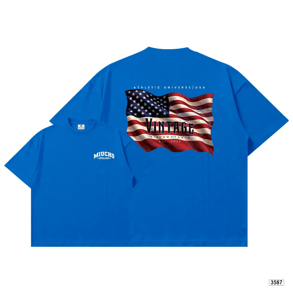 Áo thun boxy unisex phong cách vintage dày dặn đứng form Miucho 3587_thumbnail_16