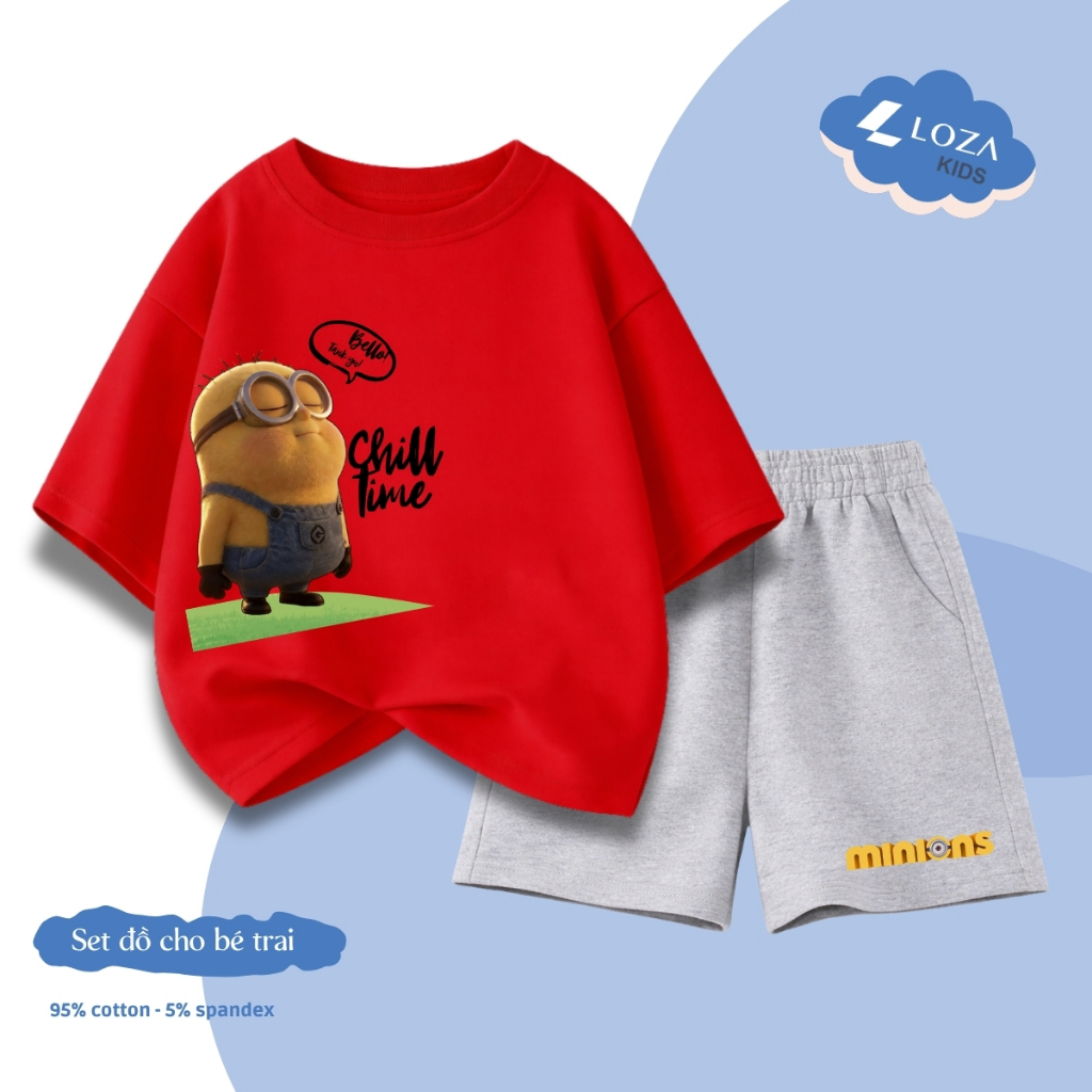 Set bộ bé trai, bé gái hình Minions Chill time - Loza Kids SB651_thumbnail_2