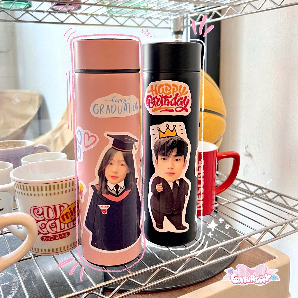Bình nước giữ nhiệt in Hình Chibi