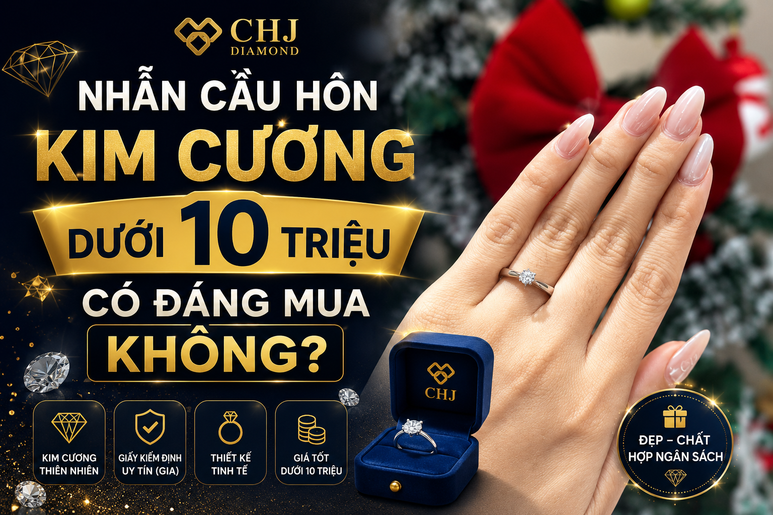 Nhẫn Cầu Hôn Kim Cương Dưới 10 Triệu — Có Đáng Mua Không? Sự Thật Cần Biết [2026]