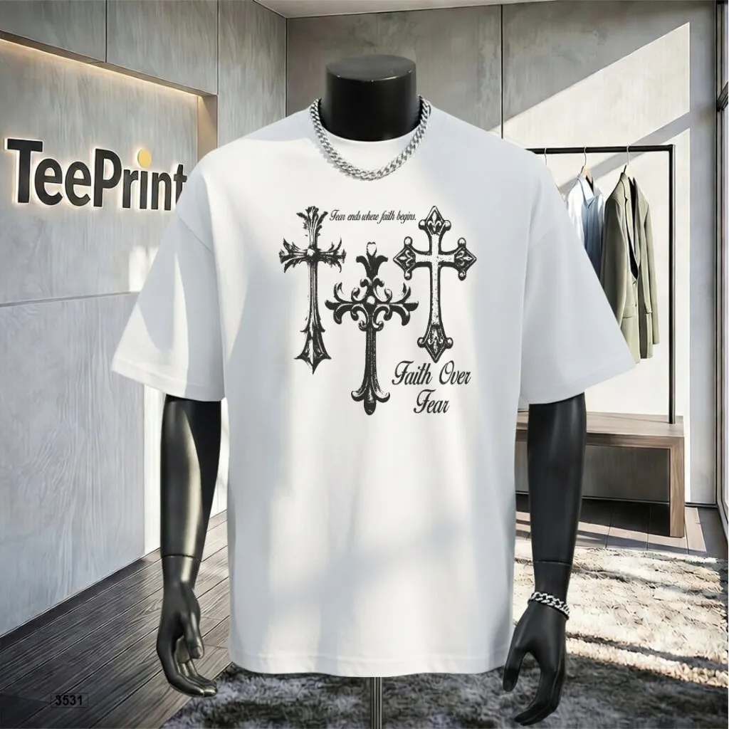 Áo thun nam form rộng cổ điển in artwork TeePrint 3531