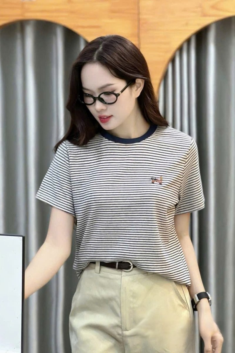 Áo Thun Nữ Korea TN kẻ thêu mèo 004.3567 (C) (0687) - Freesize_thumbnail_5