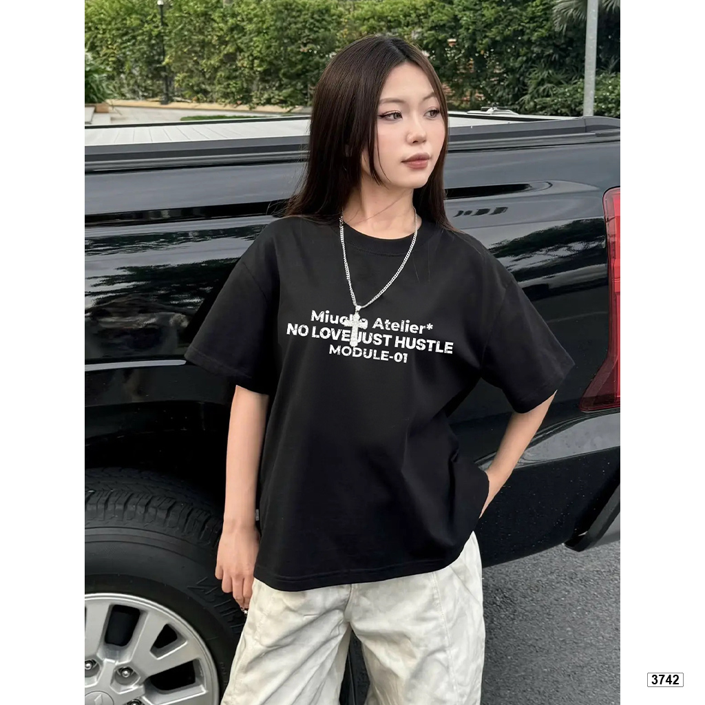 Áo thun boxy nam nữ unisex dày dặn đứng form phong cách tối giản basic Miucho 3742_thumbnail_6