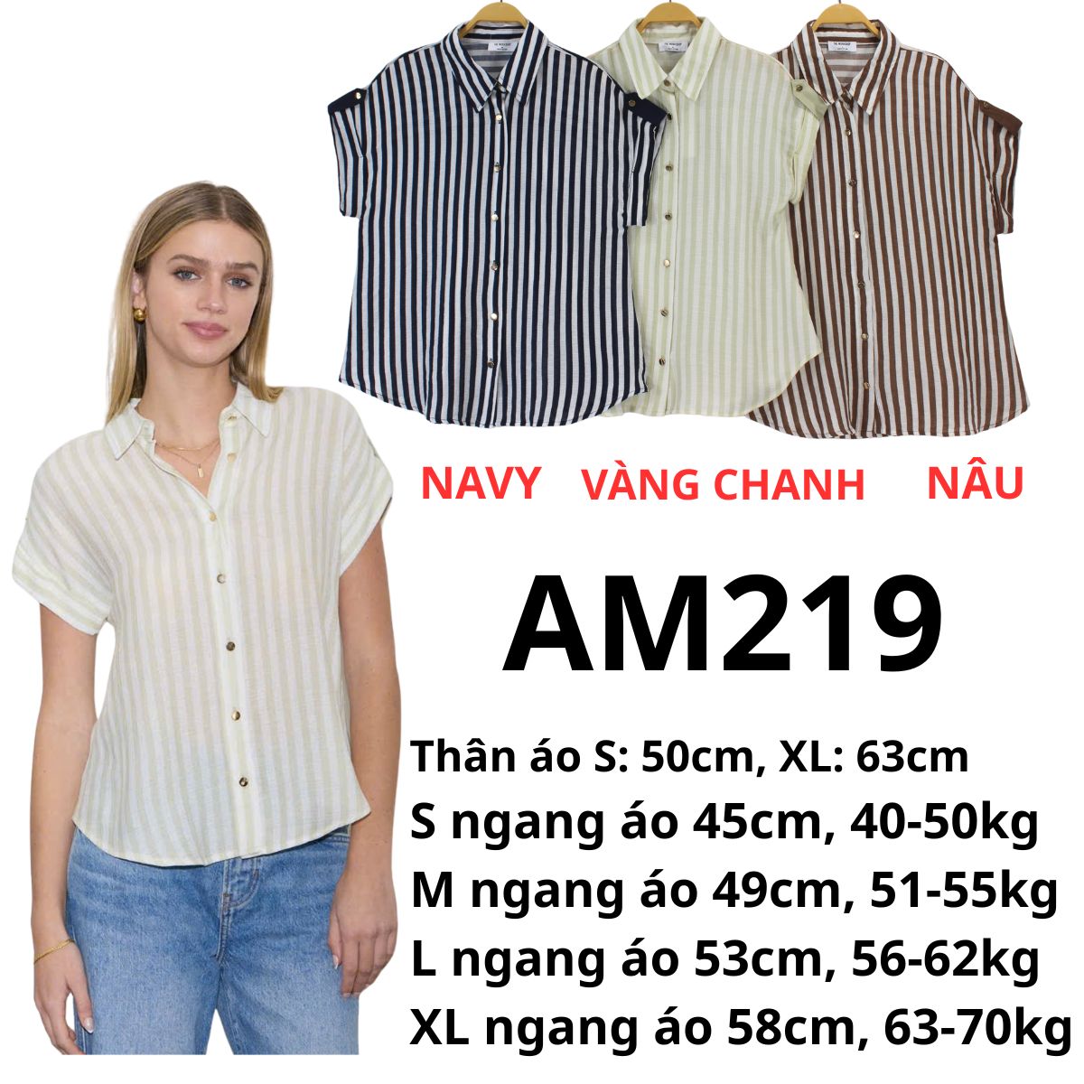 AM219 - Áo sơ mi sọc TN