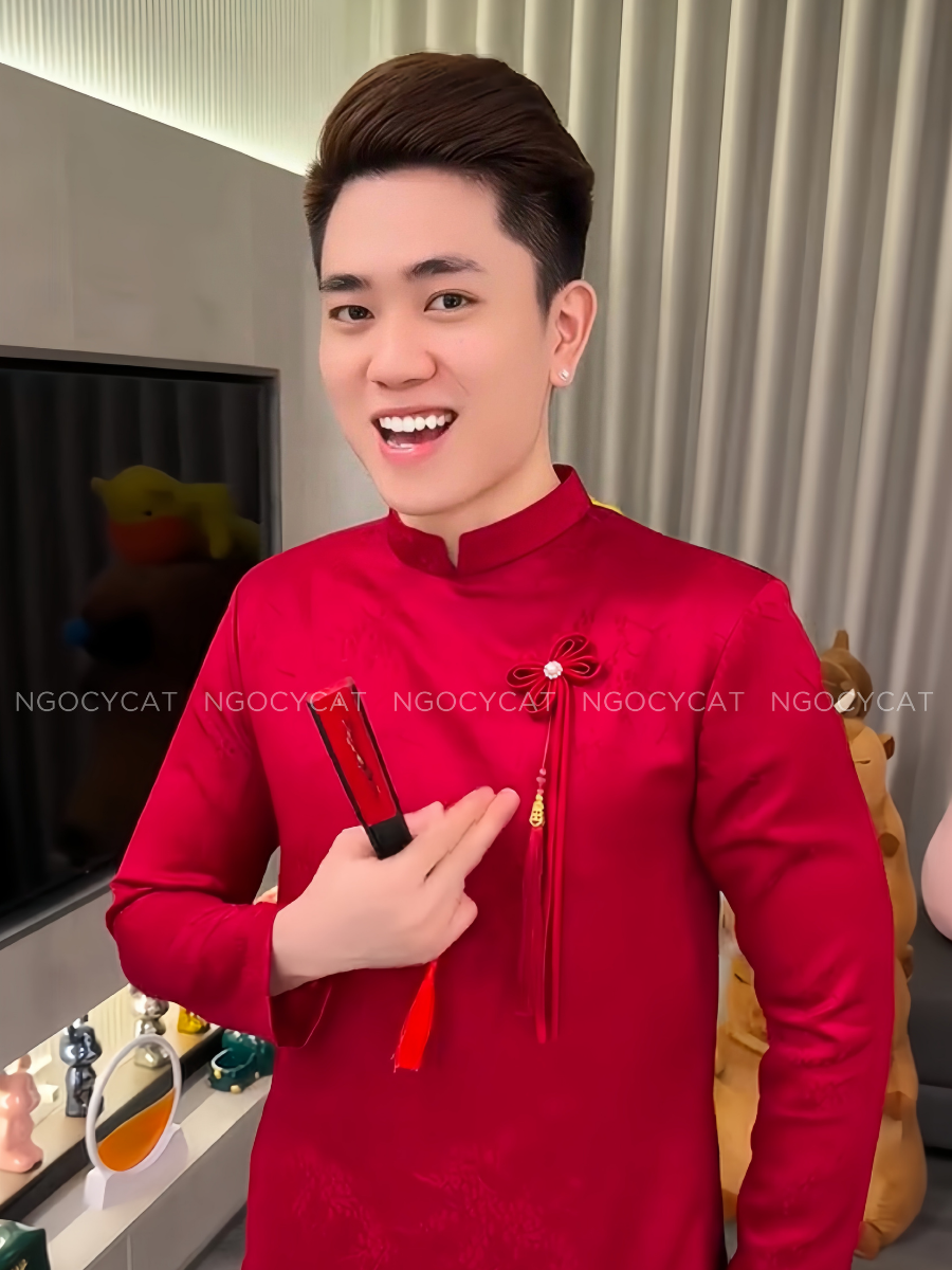 Áo Dài Nam Màu Đỏ_thumbnail_3