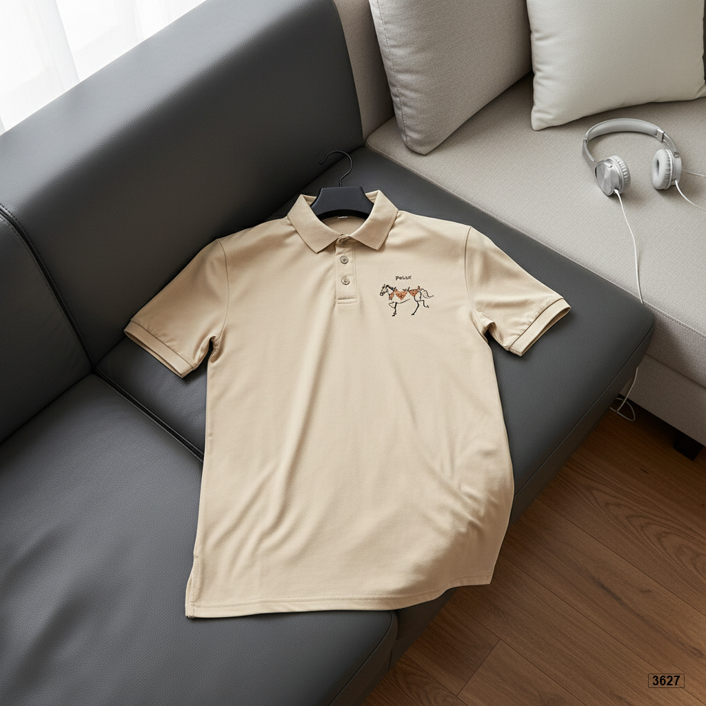 Áo polo chất poly dày dặn đứng form in họa tiết Polux 3627_thumbnail_6