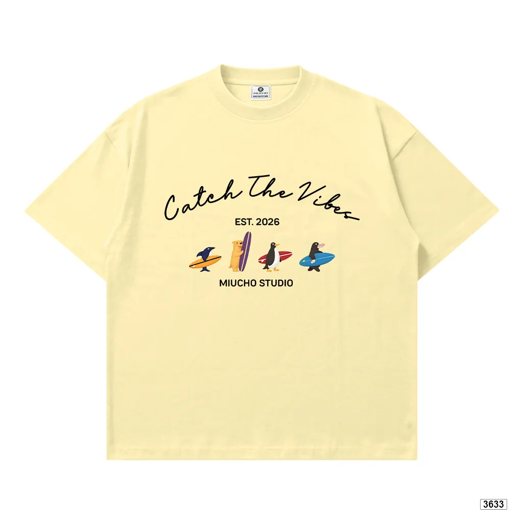 Áo thun unisex form boxy Catch the vibes Miucho 3633_thumbnail_7