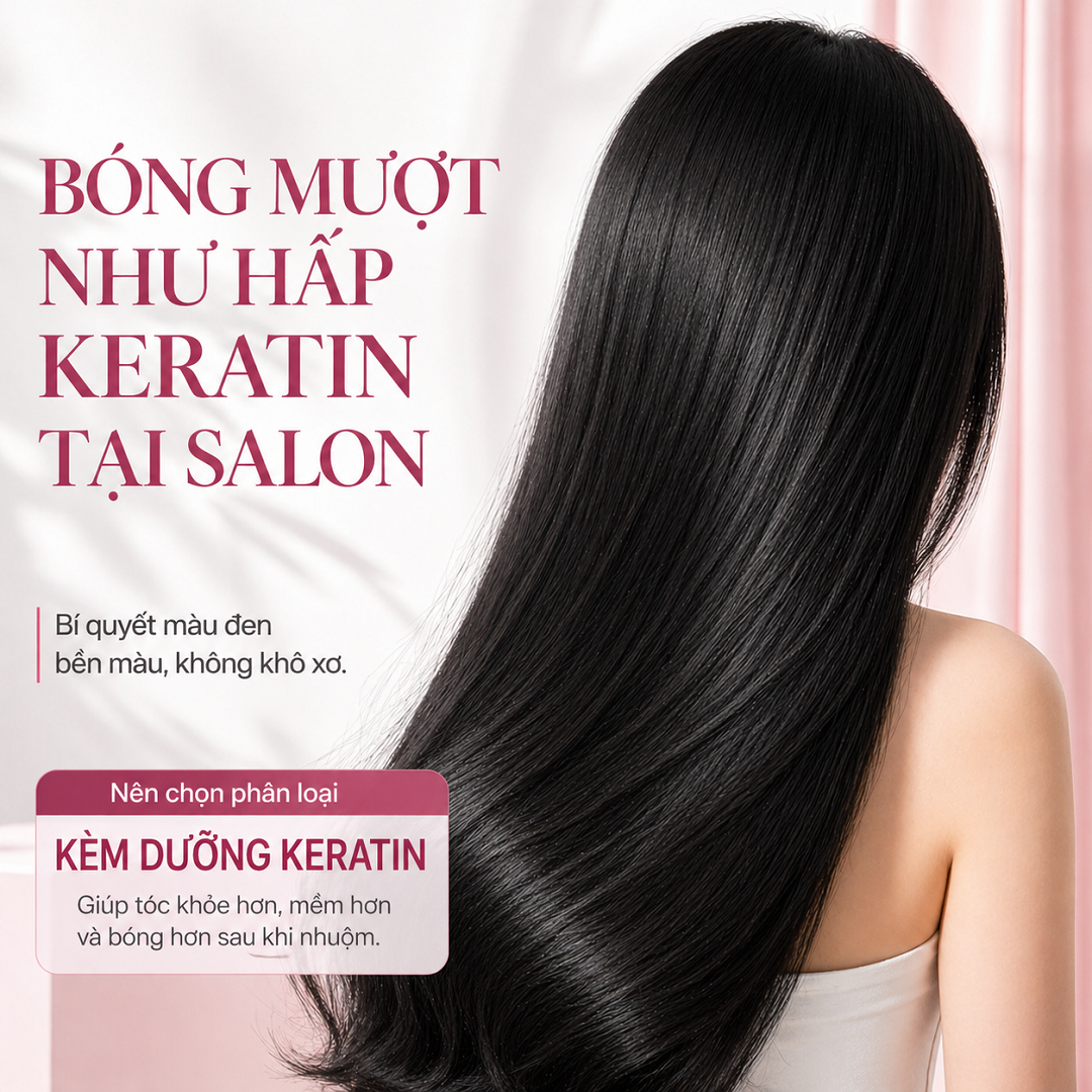 Thuốc Nhuộm Tóc Đen (Đen Tuyền / Tự Nhiên) - Phủ Bạc, Lấp Mọi Nền Tóc Cũ, Tặng Full Dụng Cụ_thumbnail_5