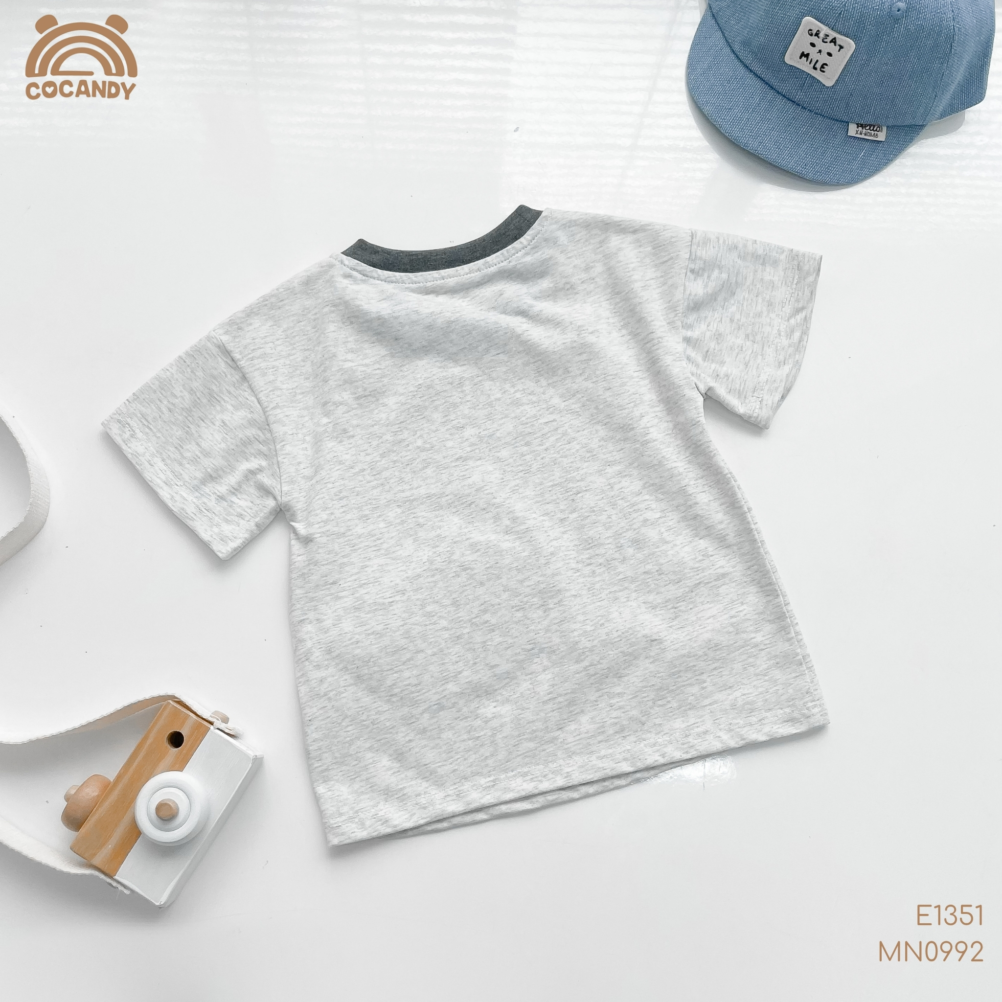 Áo cộc cotton GHI NHẠT phối túi bụng_thumbnail_2