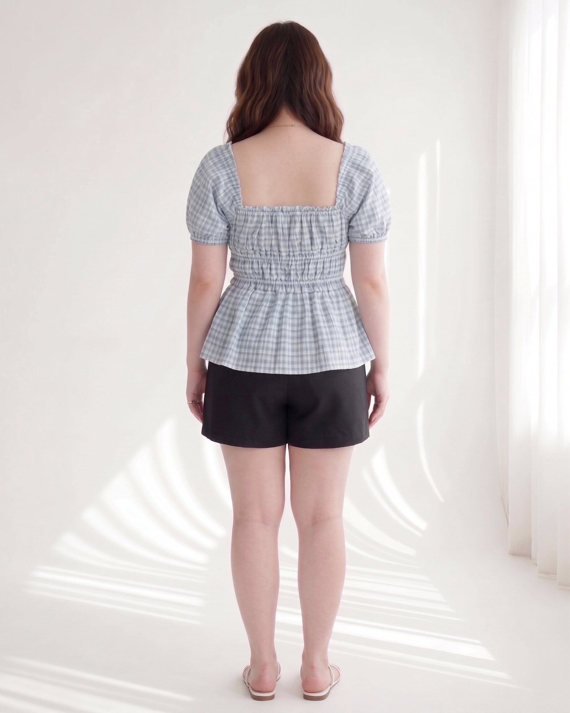 Quần Short Ống Rộng Lưng Thun Bigsize Gọn Đùi - Đen/Hồng Pastel - Vừa 55kg Trở Lên - QS011_thumbnail_2